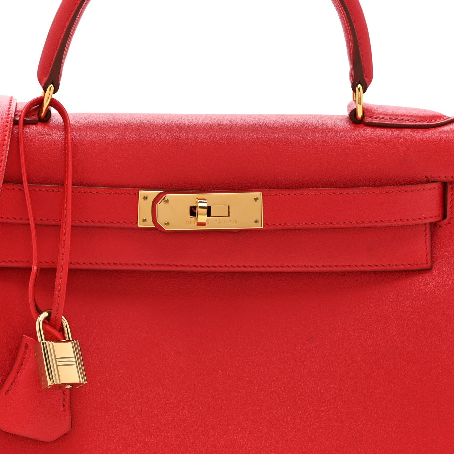 HERMES KELLY 28 RETOURNE ROUGE VIF SWIFT GOLD HARDWARE