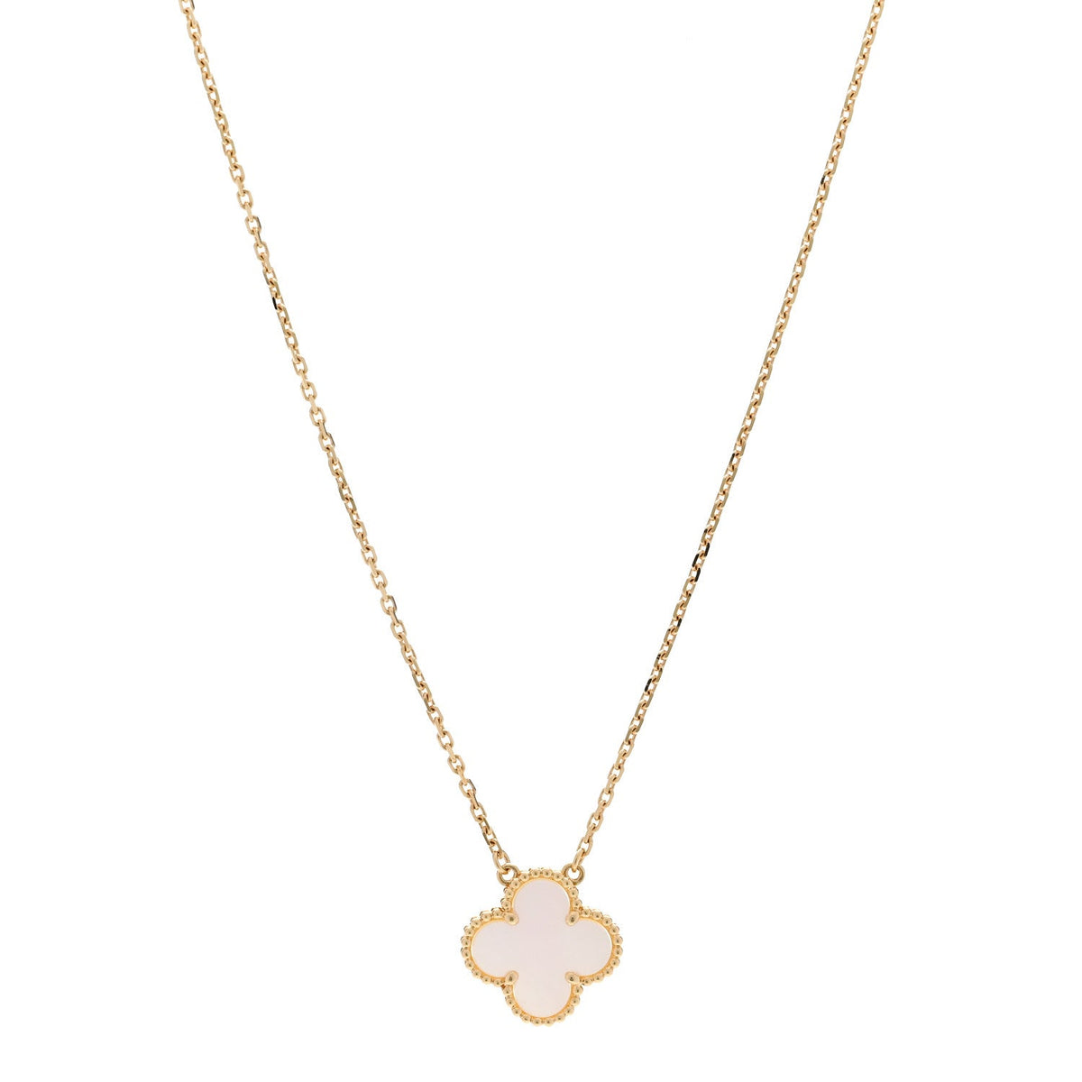 ヴァンクリーフ＆アーペル ヴィンテージアルハンブラ ペンダントネックレス マザーオブパール 18K イエローゴールド VAN CLEEF & ARPELS VINTAGE ALHAMBRA PENDANT NECKLACE MOTHER OF PEARL 18K YELLOW GOLD
