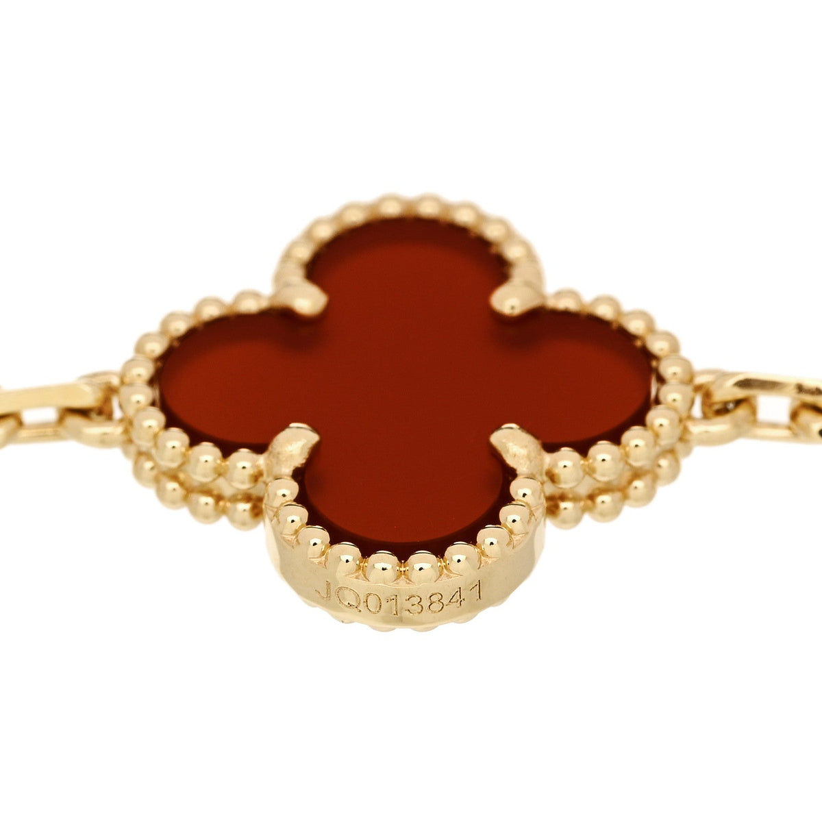 ヴァンクリーフ＆アーペル ヴィンテージアルハンブラ 10モチーフ ネックレス カーネリアン 18K イエローゴールド VAN CLEEF & ARPELS VINTAGE ALHAMBRA 10 MOTIFS NECKLACE CARNELIAN 18K YELLOW GOLD