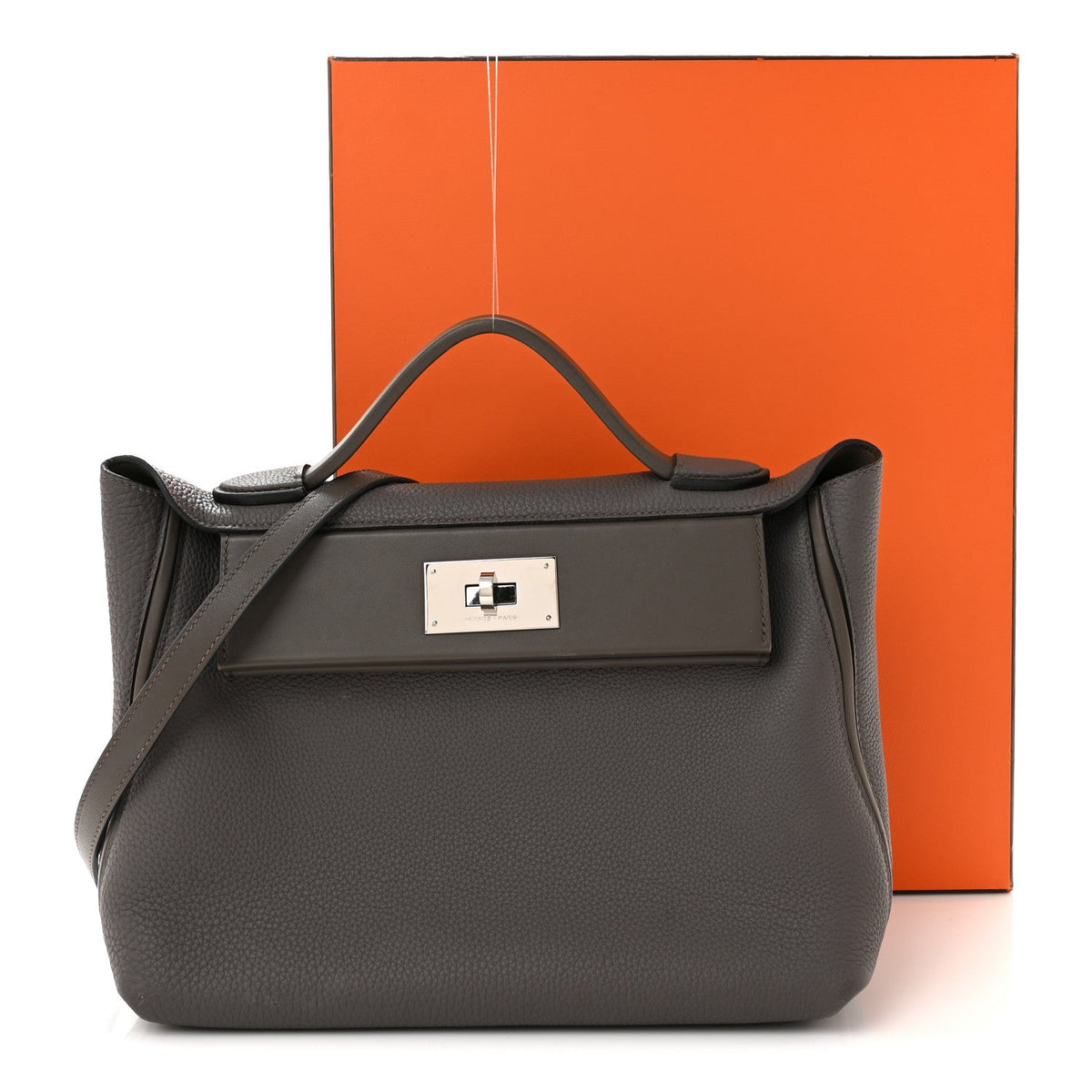 エルメス 24/24 ヴァンキャトル 29 Gris Asphalte スイフト / トゴ シルバー金具 HERMES 24/24 29 GRIS ASPHALTE SWIFT / TOGO SILVER HARDWARE