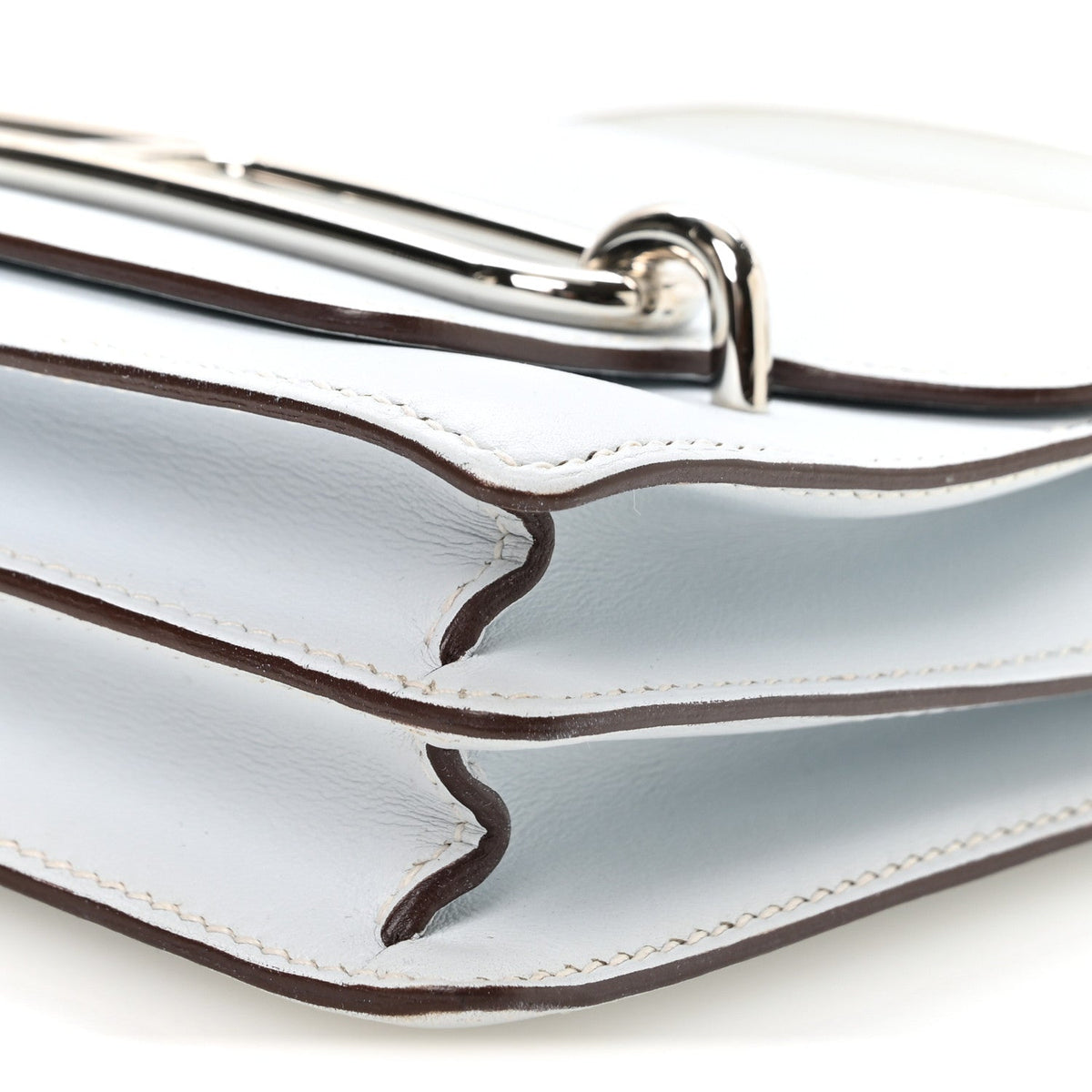 エルメス ミニルリ Bleu Brume スイフト シルバー金具 HERMES ROULIS BLEU BRUME SWIFT SILVER HARDWARE