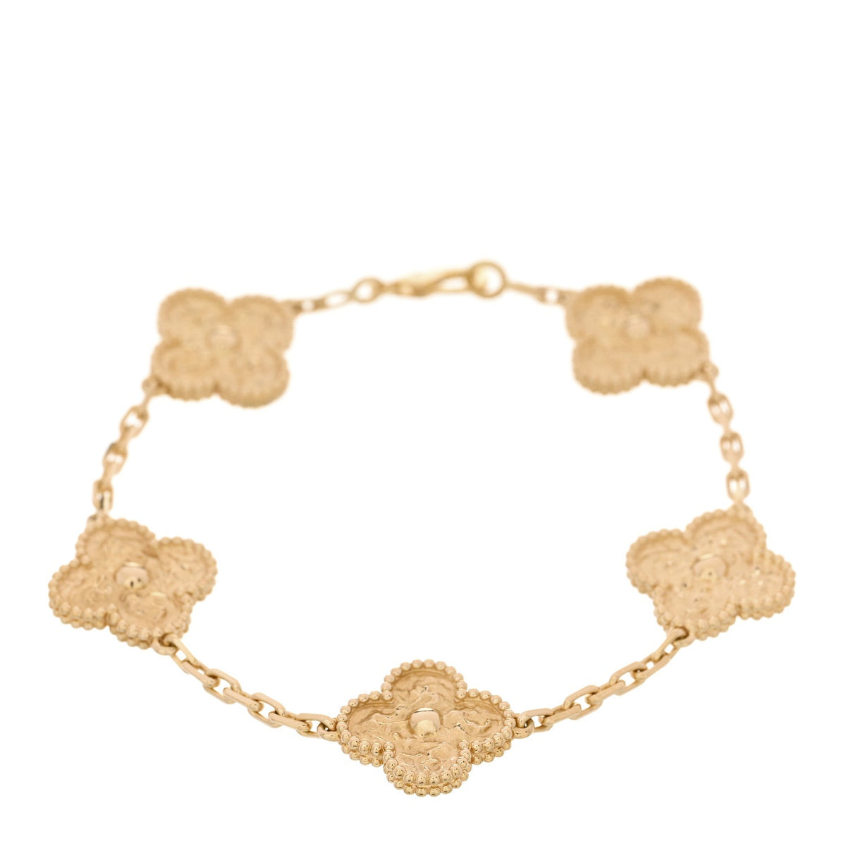 ヴァンクリーフ＆アーペル ヴィンテージアルハンブラ 5モチーフ ブレスレット 18K イエローゴールド VAN CLEEF & ARPELS VINTAGE ALHAMBRA 5 MOTIFS BRACELET 18K YELLOW GOLD