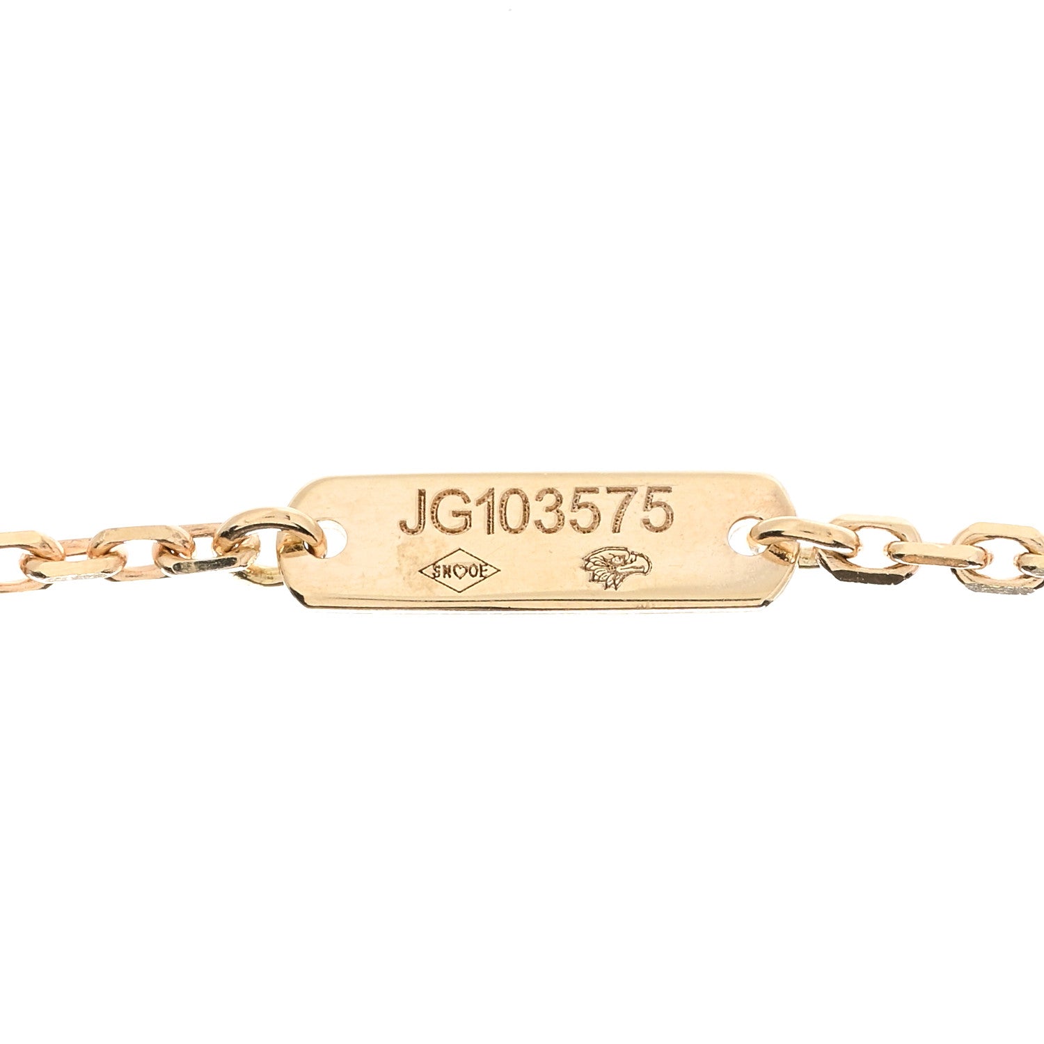 ヴァンクリーフ & アーペル 18Kイエローゴールド ギヨシェ ヴィンテージ アルハンブラ ペンダント ネックレス