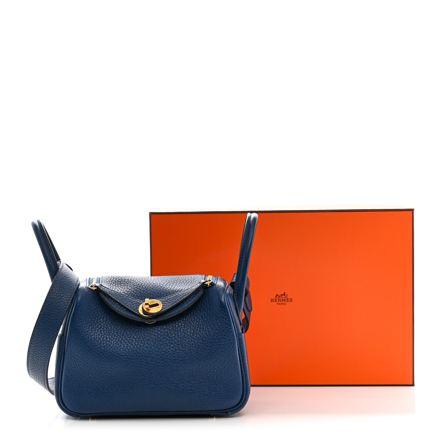 エルメス リンディ 20 Deep Bleu トリヨンクレマンス ゴールド金具 HERMES LINDY 20 DEEP BLEU TAURILLON CLEMENCE GOLD HARDWARE