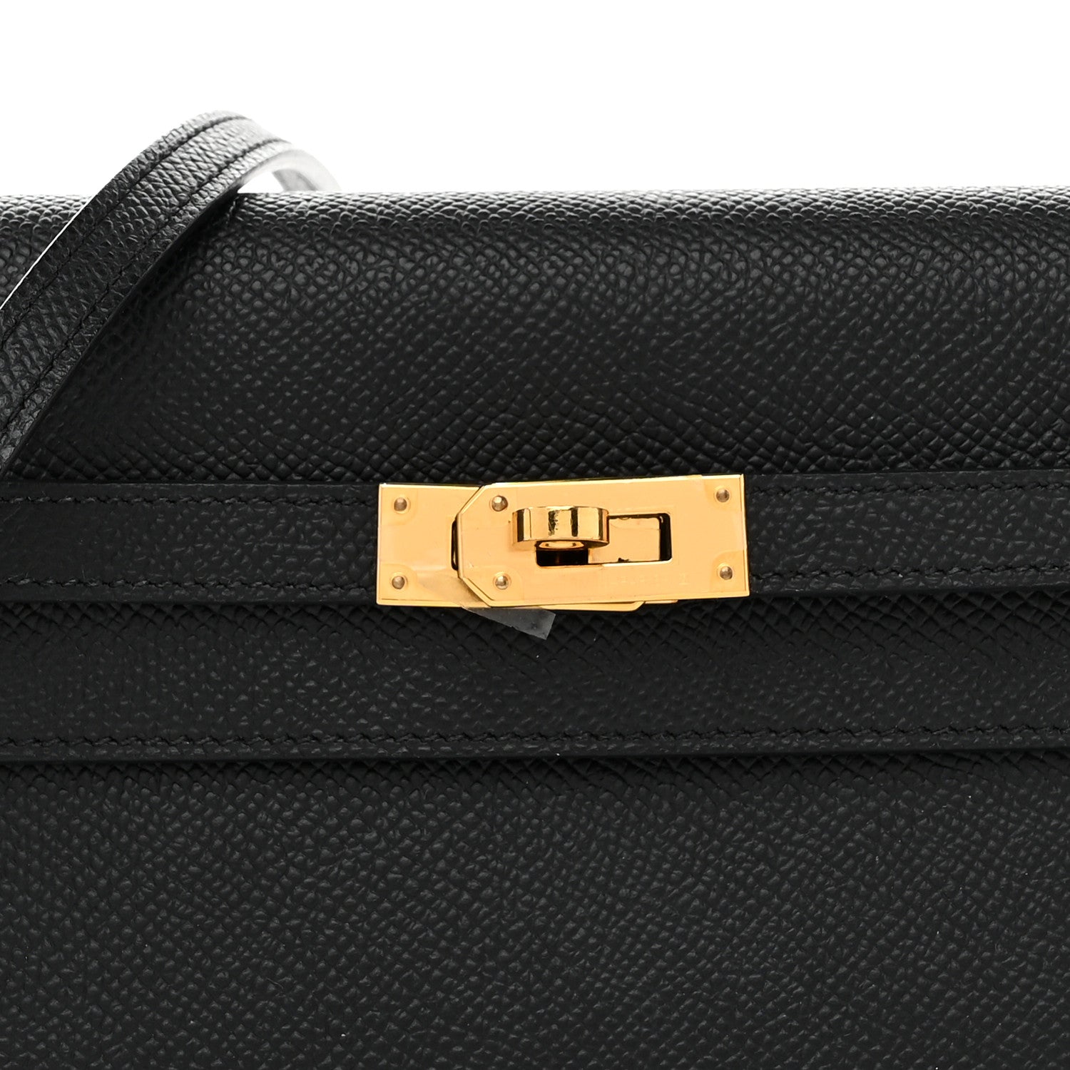 HERMES KELLY TO GO WALLET BLACK EPSOM GOLD HARDWARE