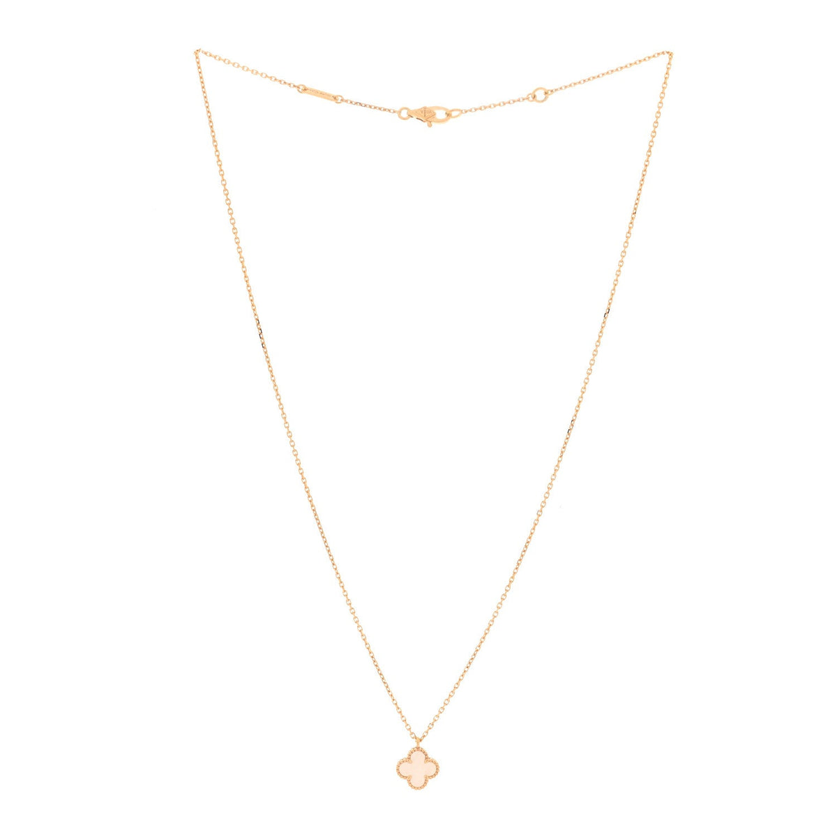 ヴァンクリーフ＆アーペル スウィートアルハンブラ ペンダントネックレス マザーオブパール 18K イエローゴールド VAN CLEEF & ARPELS SWEET ALHAMBRA PENDANT NECKLACE MOTHER OF PEARL 18K YELLOW GOLD