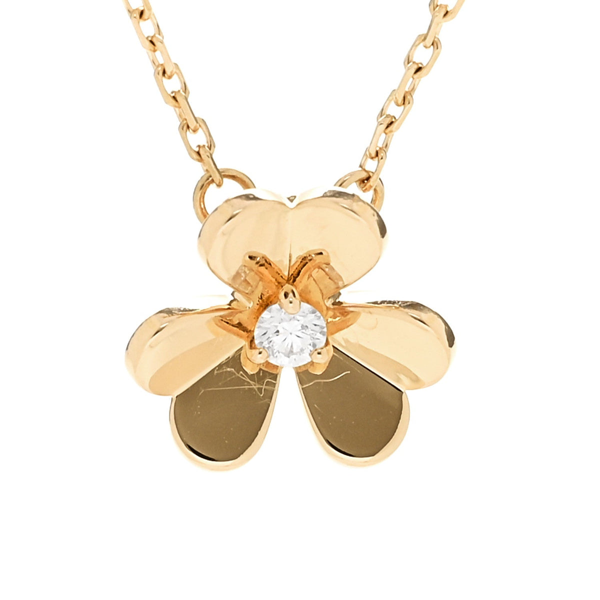 ヴァンクリーフ＆アーペル ミニ フリヴォル ペンダントネックレス ダイヤモンド 18K イエローゴールド VAN CLEEF & ARPELS MINI FRIVOLE PENDANT NECKLACE DIAMOND 18K YELLOW GOLD