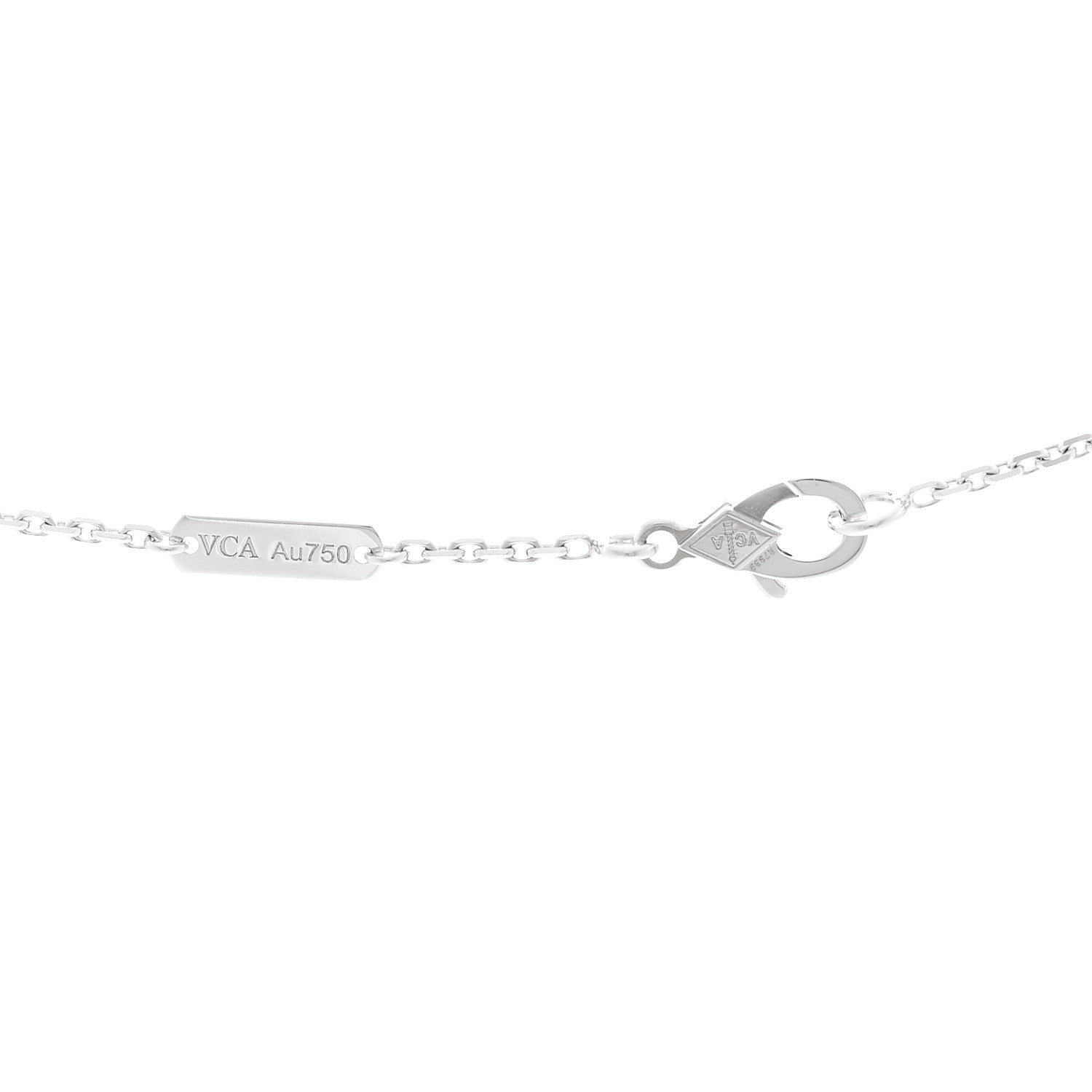 ヴァンクリーフ＆アーペル ヴィンテージアルハンブラ ペンダントネックレス マザーオブパール 18K ホワイトゴールド VAN CLEEF & ARPELS VINTAGE ALHAMBRA PENDANT NECKLACE MOTHER OF PEARL 18K WHITE GOLD