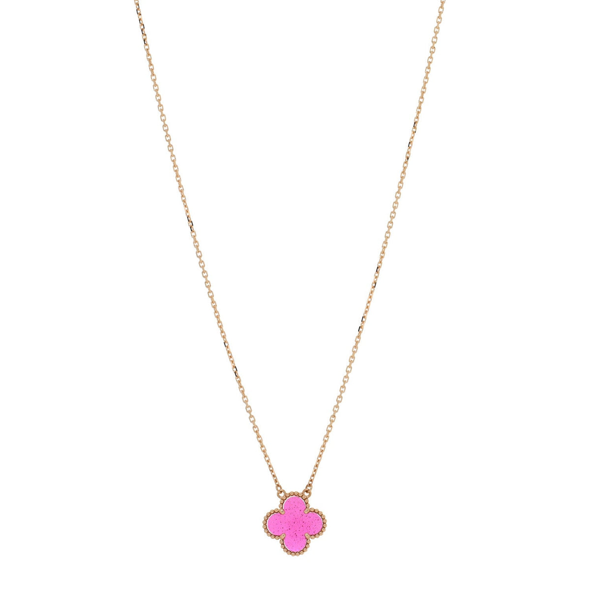 Van Cleef & Arpels Vintage Alhambra Pendant Necklace 18K Yellow Gold 