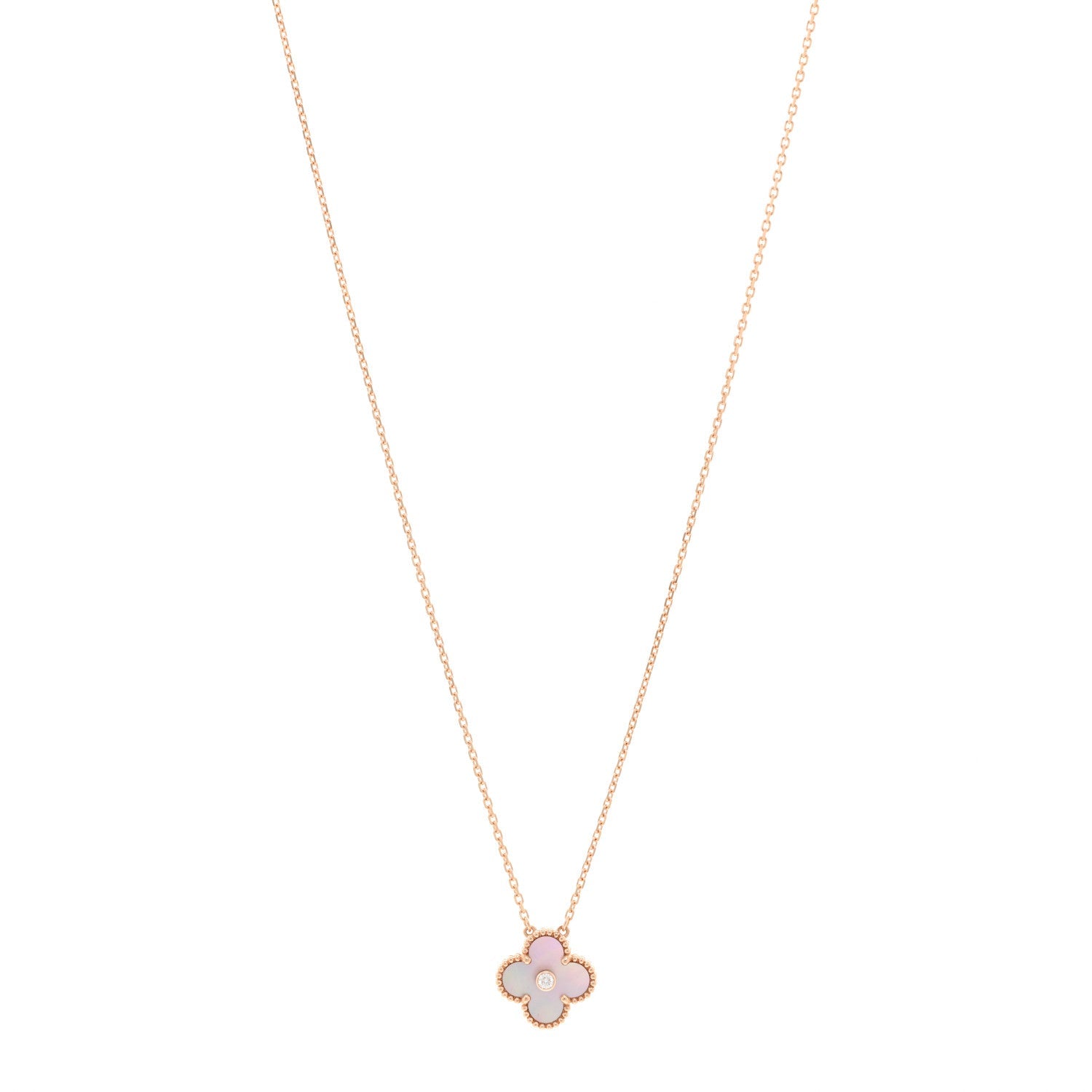 ヴァンクリーフ＆アーペル ヴィンテージアルハンブラ ペンダントネックレス マルチカラー 18K ローズゴールド VAN CLEEF & ARPELS VINTAGE ALHAMBRA PENDANT NECKLACE MULTICOLOR 18K ROSE GOLD