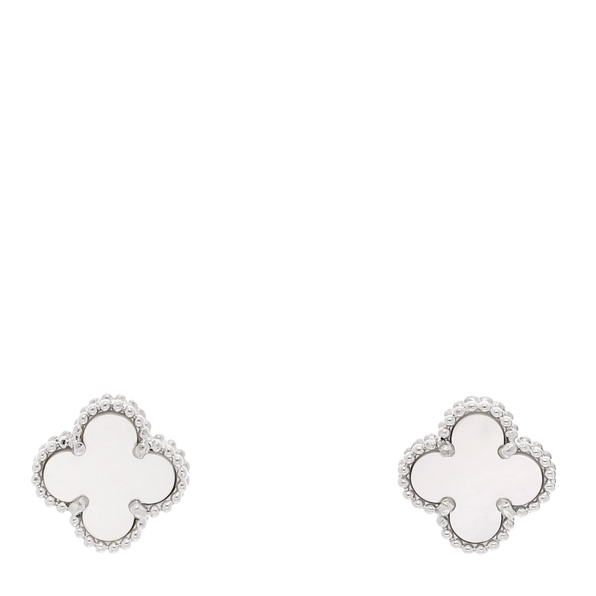 ヴァンクリーフ＆アーペル スウィートアルハンブラ ピアス マザーオブパール 18K ホワイトゴールド VAN CLEEF & ARPELS SWEET ALHAMBRA EARRINGS MOTHER OF PEARL 18K WHITE GOLD