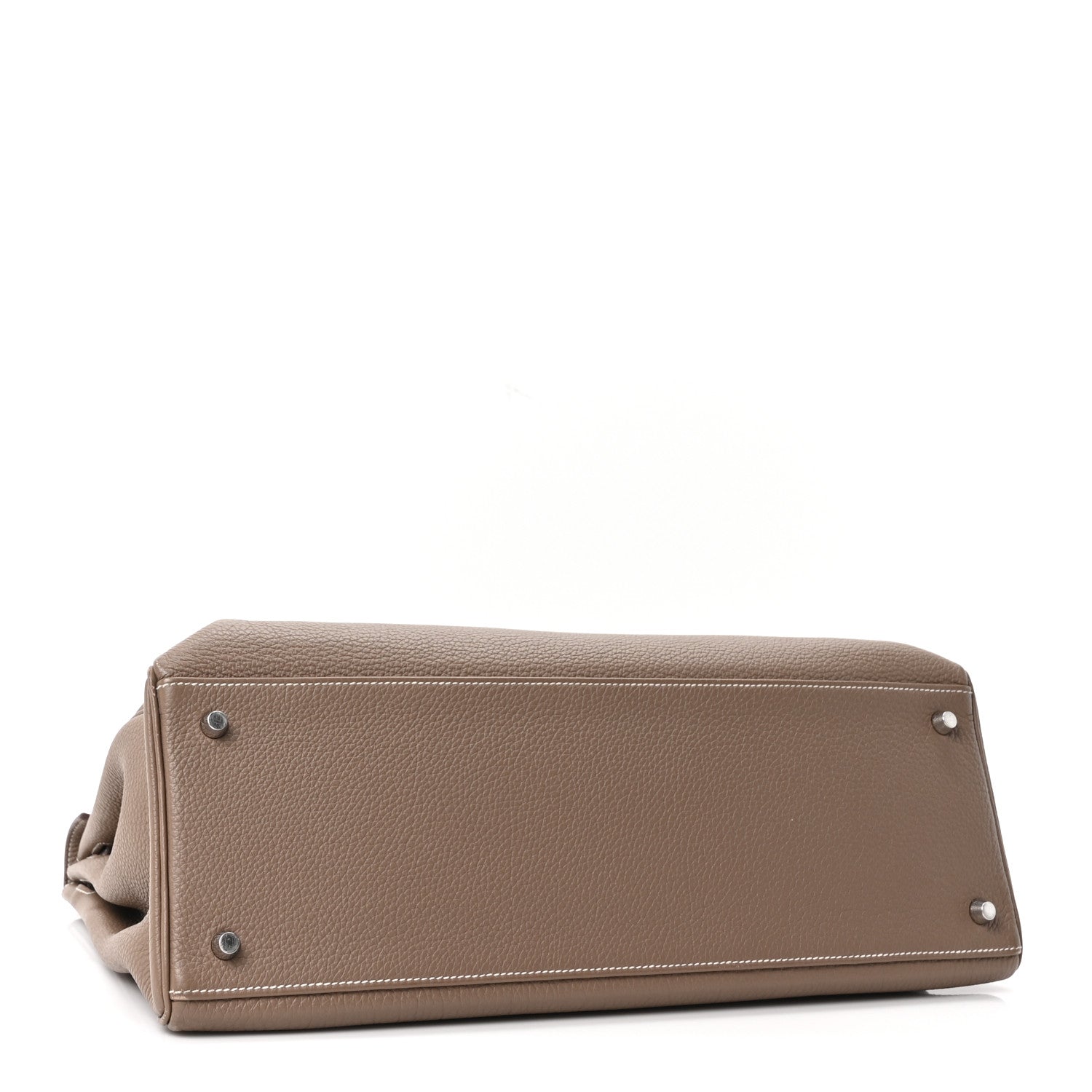 HERMES KELLY 40 RETOURNE ETOUPE TOGO SILVER HARDWARE