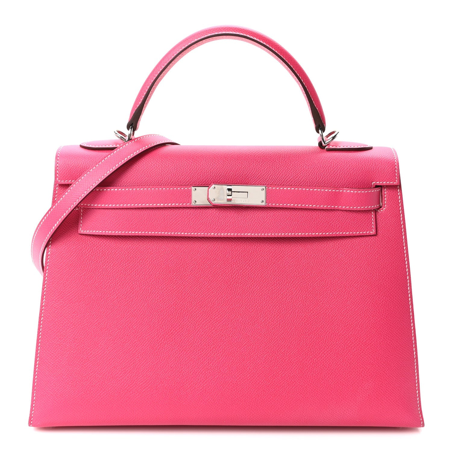 エルメス ケリー32 外縫い Rose Tyrien エプソン シルバー金具 HERMES KELLY32 SELLIER ROSE TYRIEN EPSOM SILVER HARDWARE