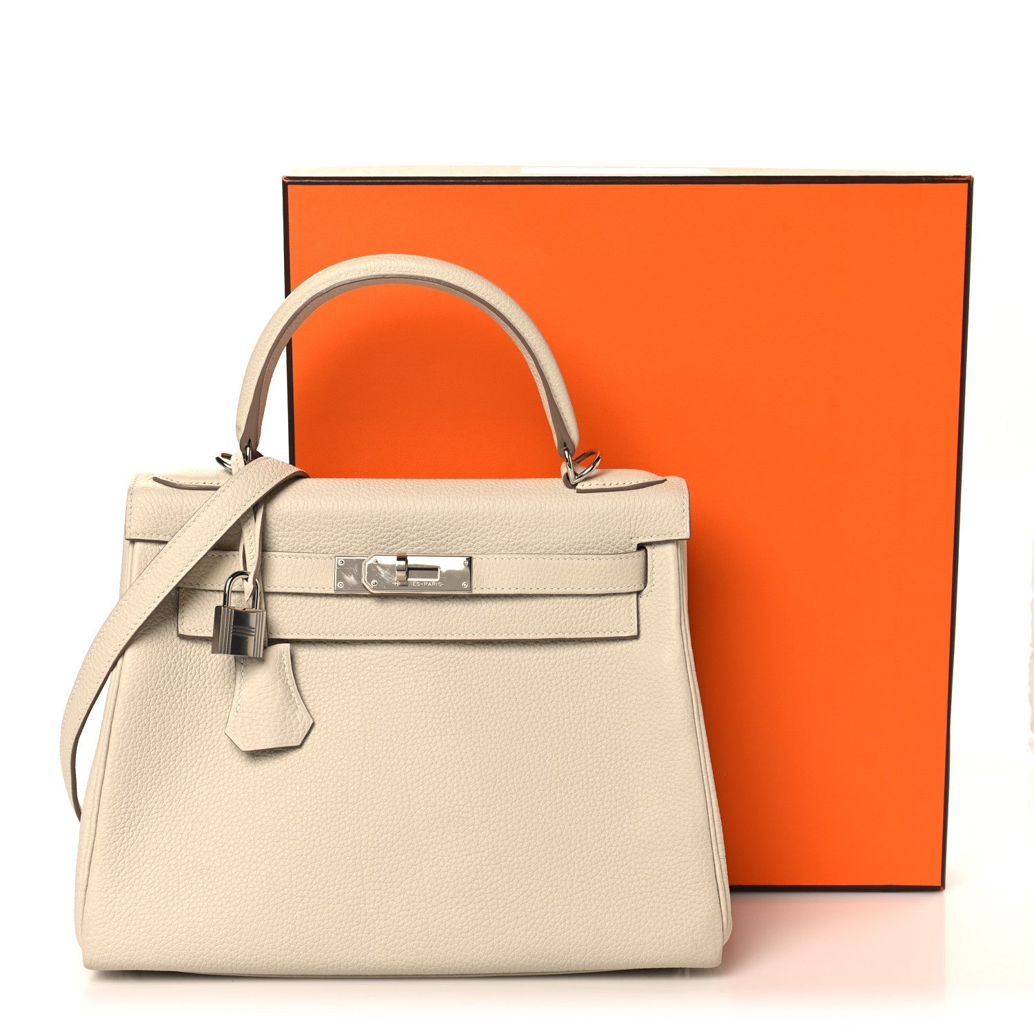 エルメス　HERMES 空箱　ケリー28 エルメス ケリー 28 内縫い Craie トゴ シルバー金具 HERMES KELLY 28