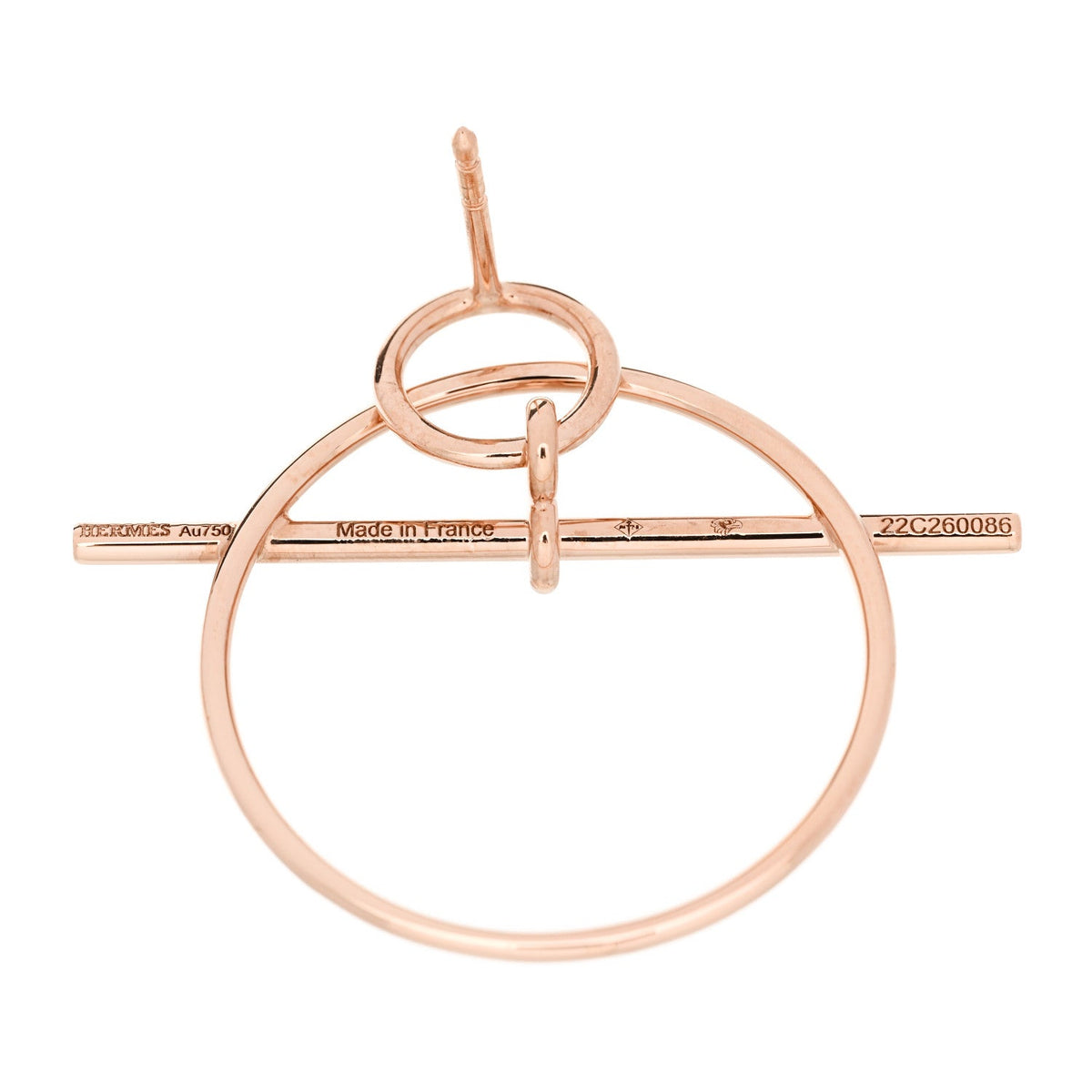 エルメス ループ ピアス 18K ローズゴールド HERMES LOOP EARRINGS 18K ROSE GOLD