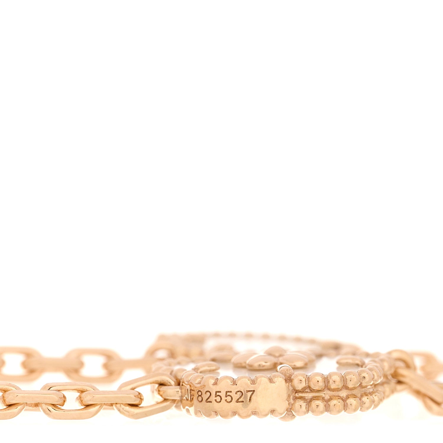 ヴァンクリーフ&アーペル 18Kローズゴールド カーネリアン マザーオブパール オニキス 5モチーフ ラッキースプリングブレスレット