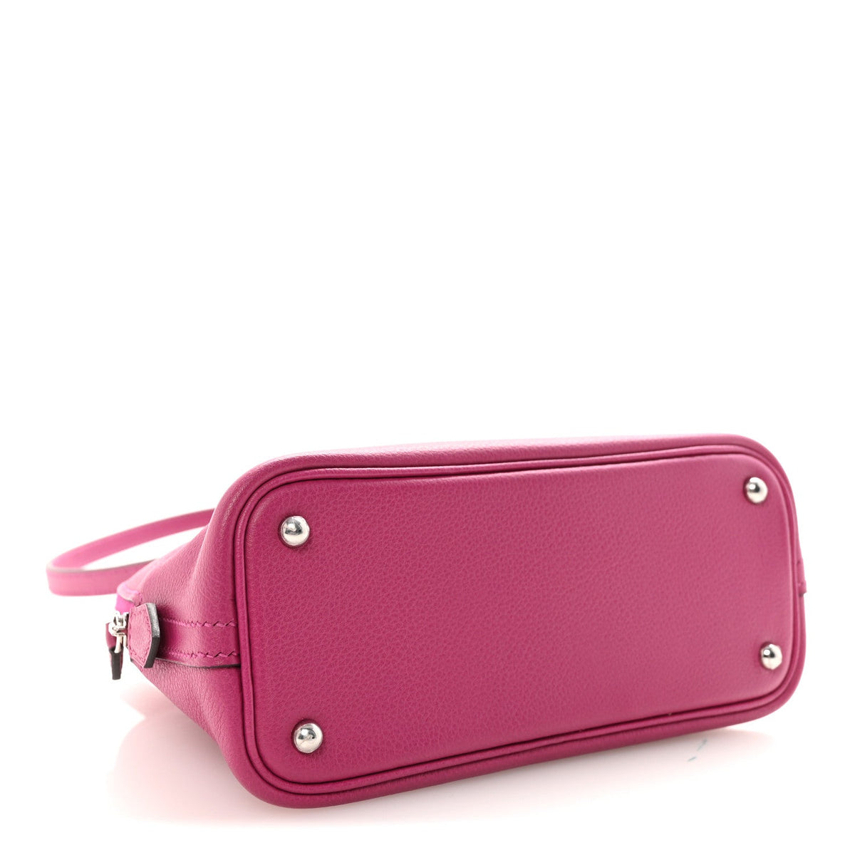 Hermès Mini Bolide 1923 Rose Pourpre Evercolor Silver Hardware