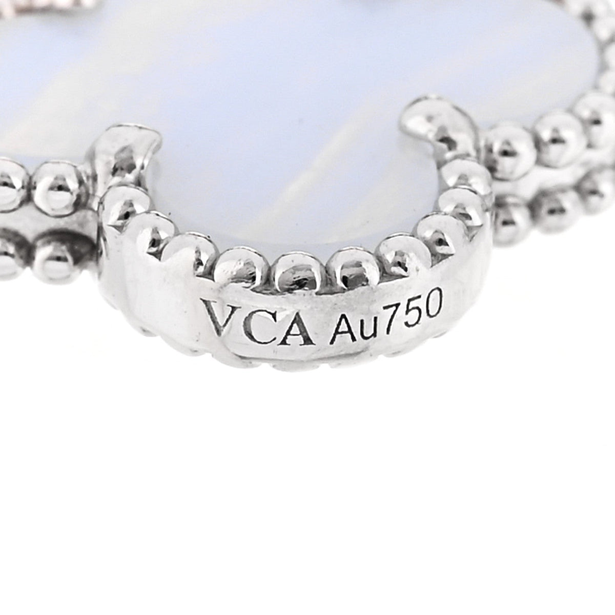 ヴァンクリーフ＆アーペル ヴィンテージアルハンブラ 5モチーフ ブレスレット カルセドニー 18K ホワイトゴールド VAN CLEEF & ARPELS VINTAGE ALHAMBRA 5 MOTIFS BRACELET CHALCEDONY 18K WHITE GOLD