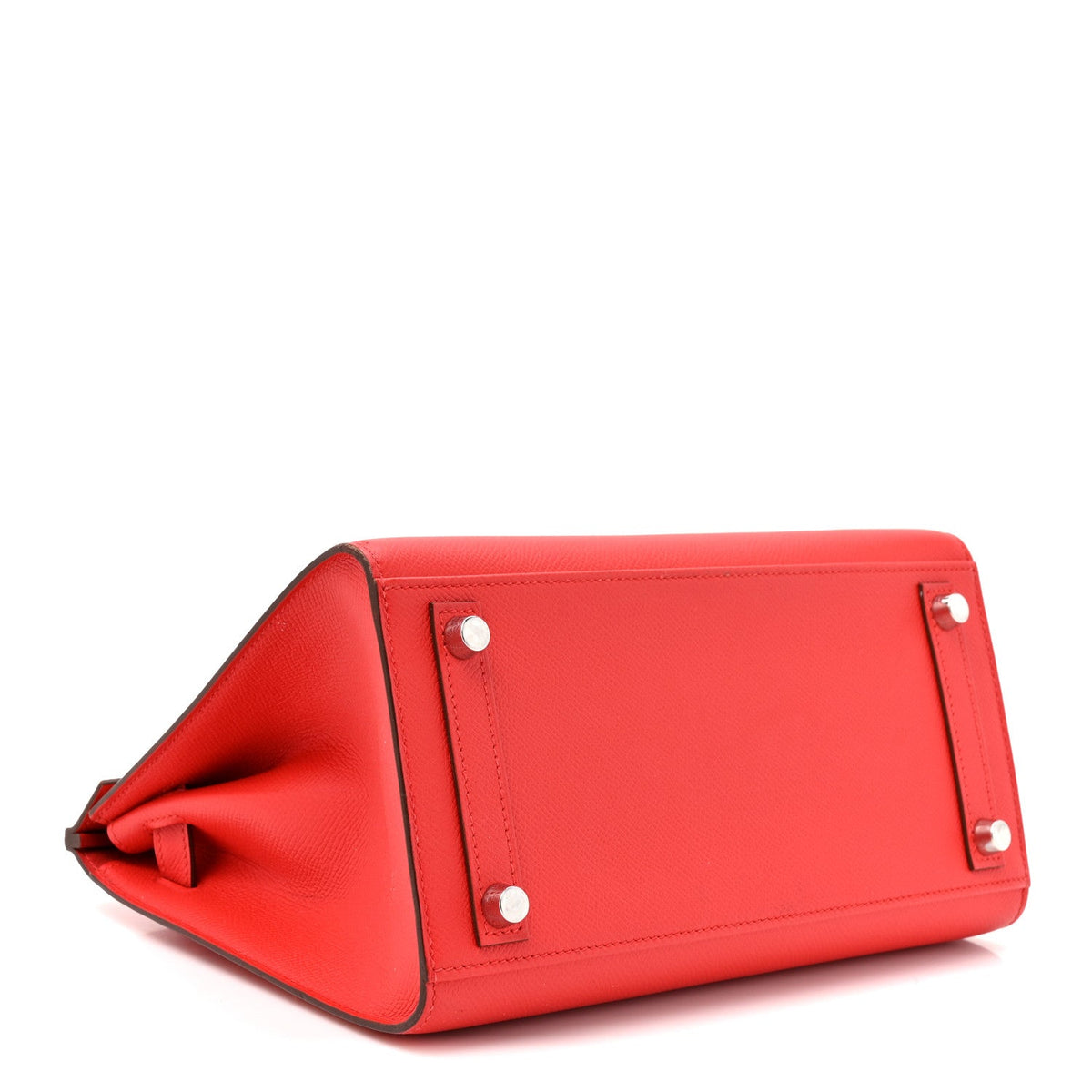 エルメス バーキン 25 外縫い Rouge De Coeur エプソン シルバー金具 HERMES BIRKIN 25 SELLIER ROUGE DE COEUR EPSOM SILVER HARDWARE