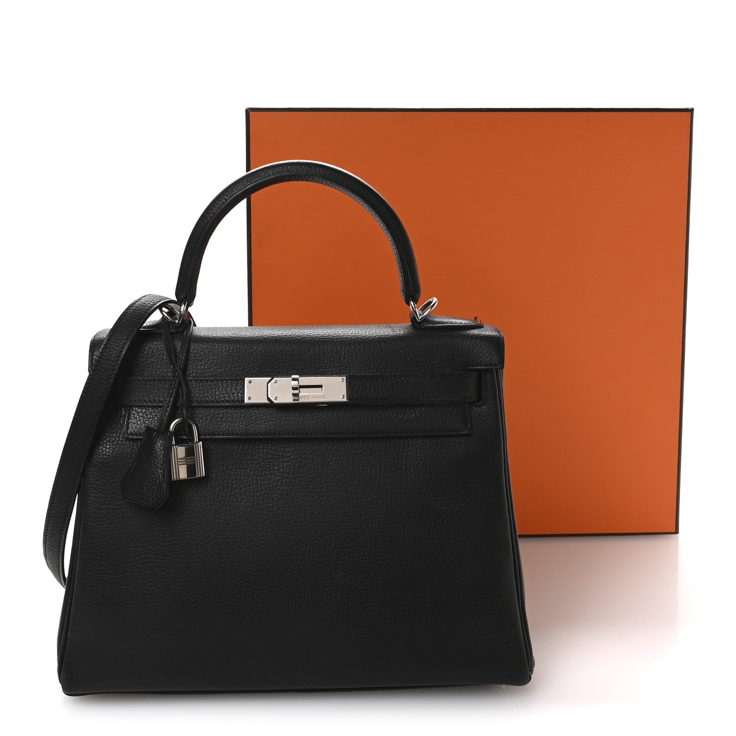 エルメス ケリー 28 内縫い Black トゴ シルバー金具 HERMES KELLY 28 RETOURNE BLACK TOGO SILVER HARDWARE