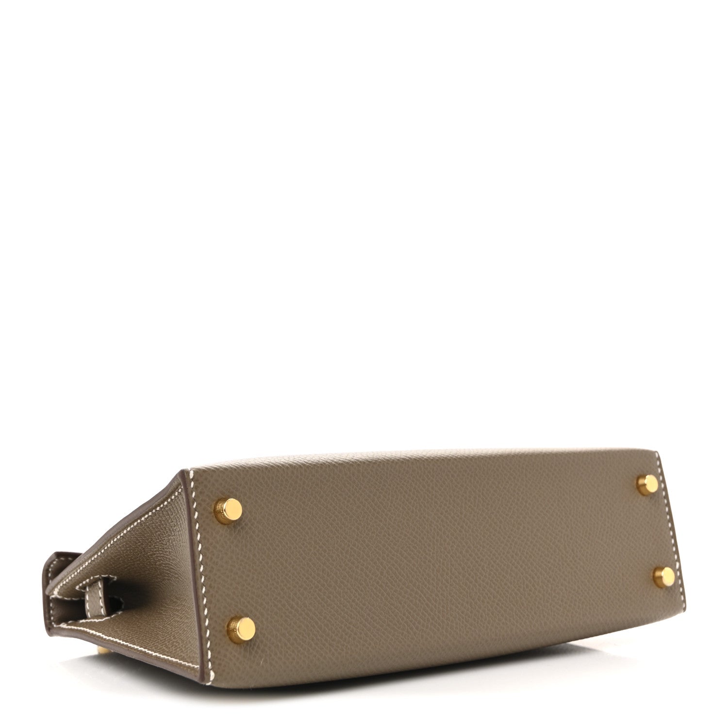 エルメス ミニケリー 20 外縫い Etoupe エプソン ゴールド金具 HERMES MINI KELLY 20 SELLIER ETOUPE EPSOM GOLD HARDWARE