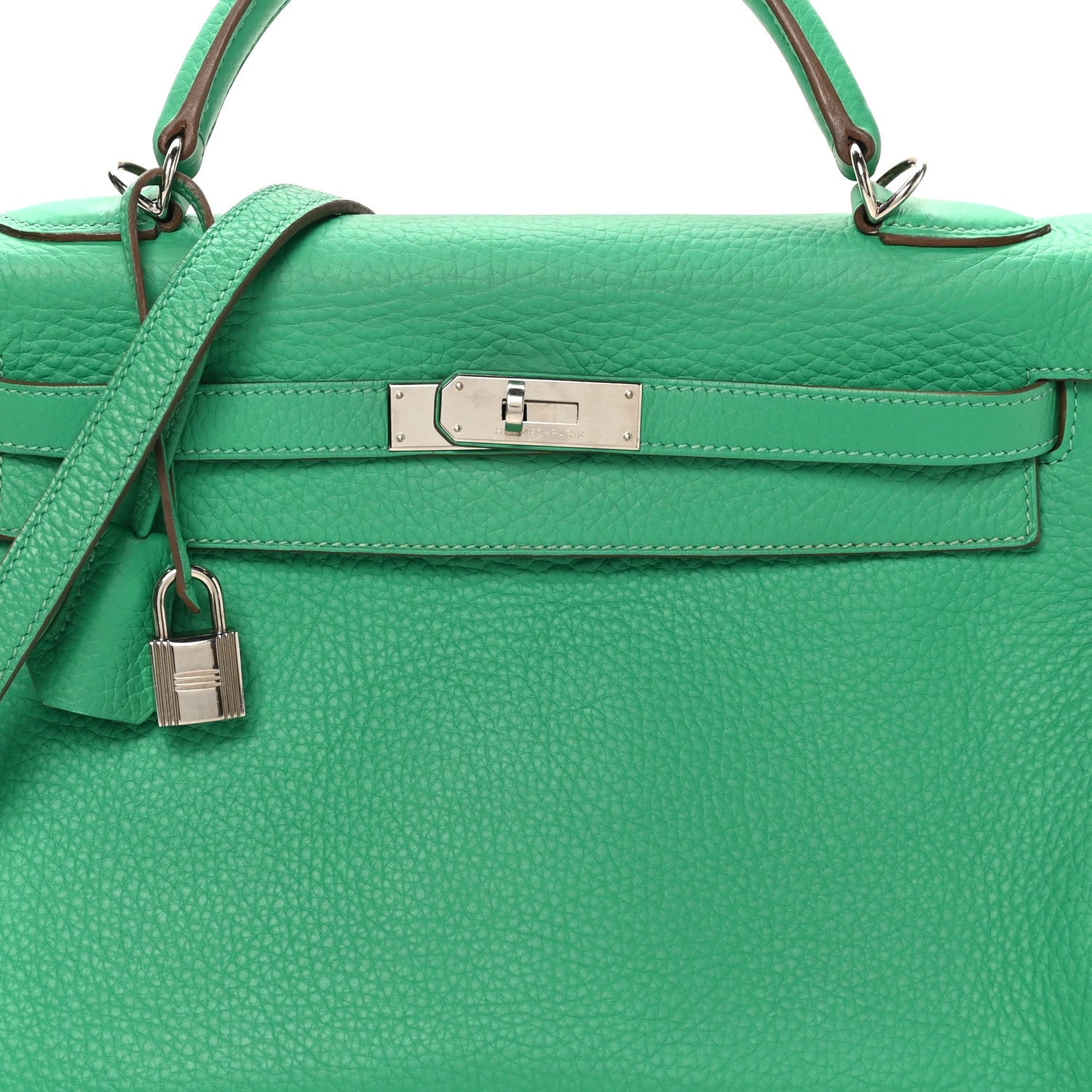 エルメス ケリー32 内縫い Menthe トリヨンクレマンス シルバー金具 HERMES KELLY32 RETOURNE MENTHE TAURILLON CLEMENCE SILVER HARDWARE