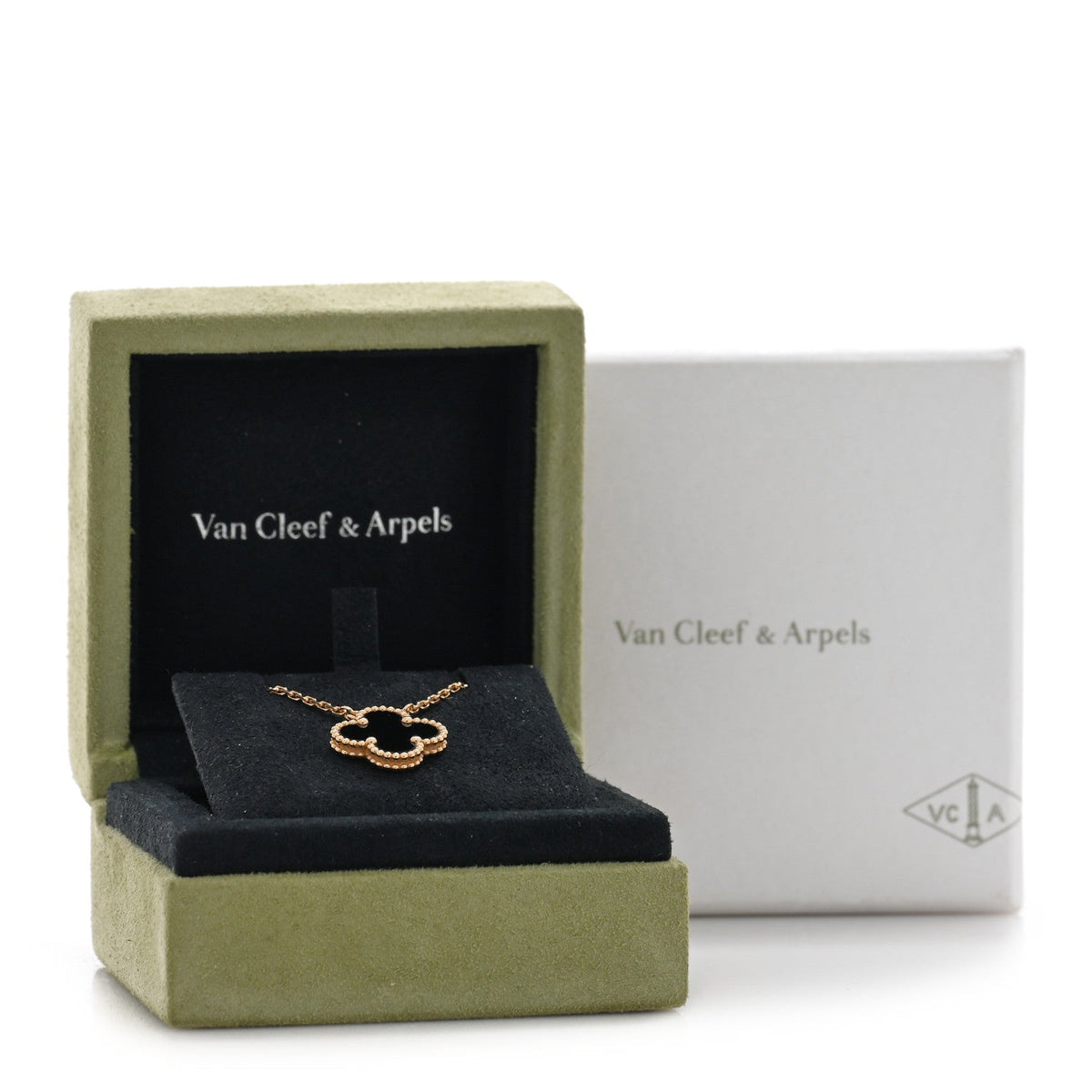 ヴァンクリーフ＆アーペル ヴィンテージアルハンブラ ペンダントネックレス ブラックオニキス 18K イエローゴールド VAN CLEEF & ARPELS VINTAGE ALHAMBRA PENDANT NECKLACE BLACK ONYX 18K YELLOW GOLD