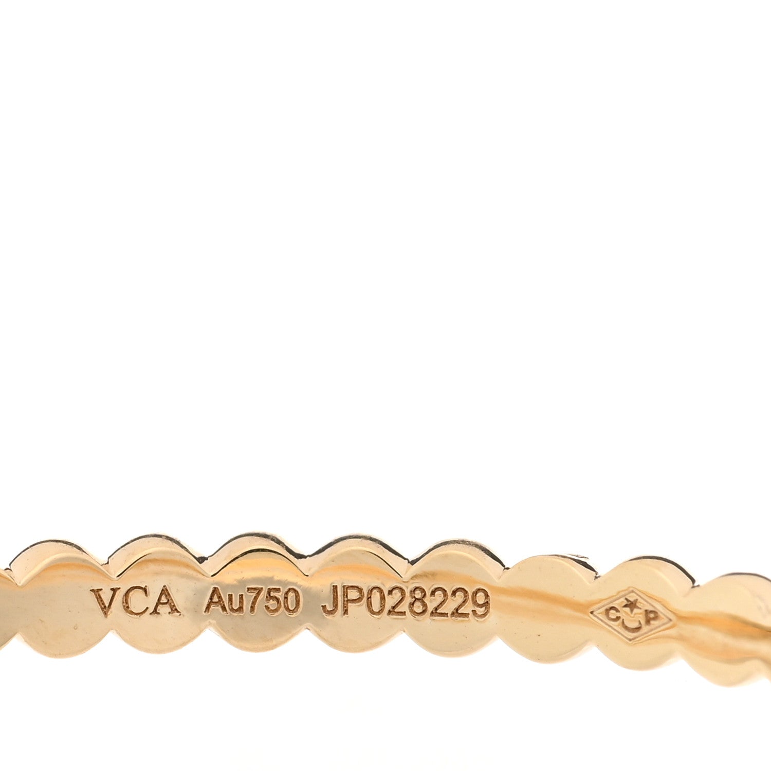 VAN CLEEF 18Kイエローゴールド スモール パーリー フープピアス