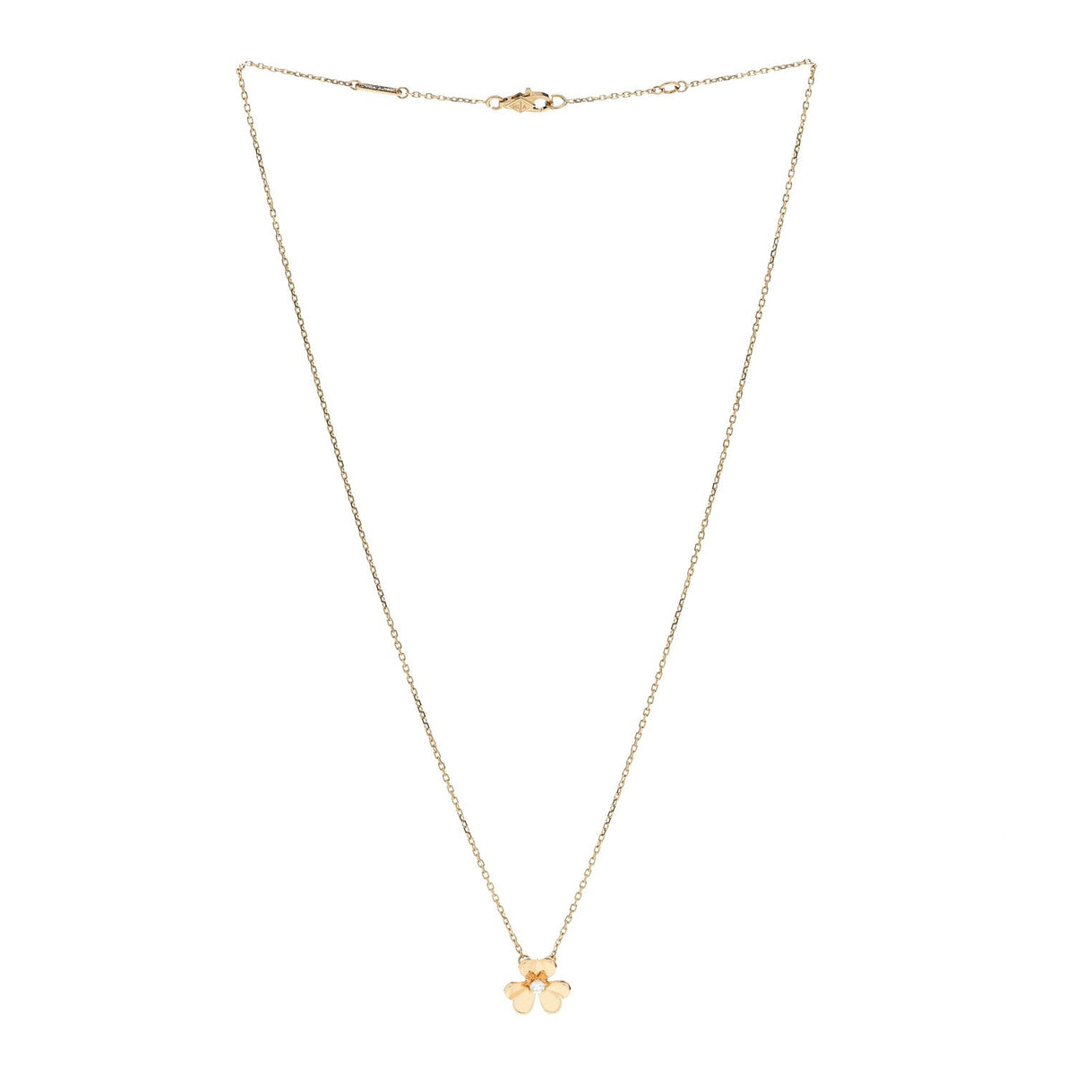 ヴァンクリーフ＆アーペル ミニ フリヴォル ペンダントネックレス ダイヤモンド 18K イエローゴールド VAN CLEEF & ARPELS MINI FRIVOLE PENDANT NECKLACE DIAMOND 18K YELLOW GOLD