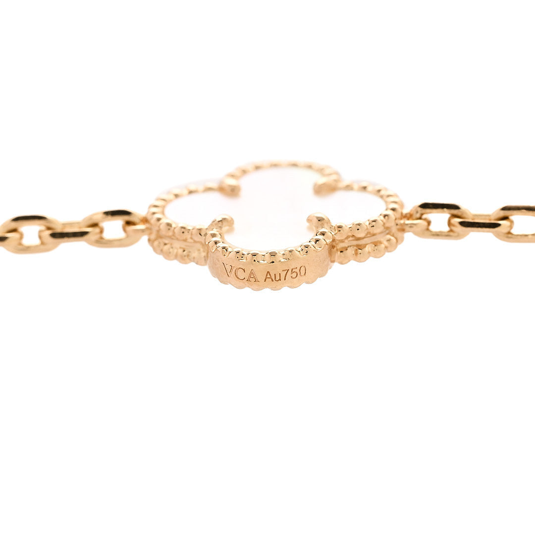 ヴァンクリーフ＆アーペル ヴィンテージアルハンブラ 20モチーフ ネックレス マザーオブパール 18K イエローゴールド VAN CLEEF & ARPELS VINTAGE ALHAMBRA 20 MOTIFS NECKLACE MOTHER OF PEARL 18K YELLOW GOLD