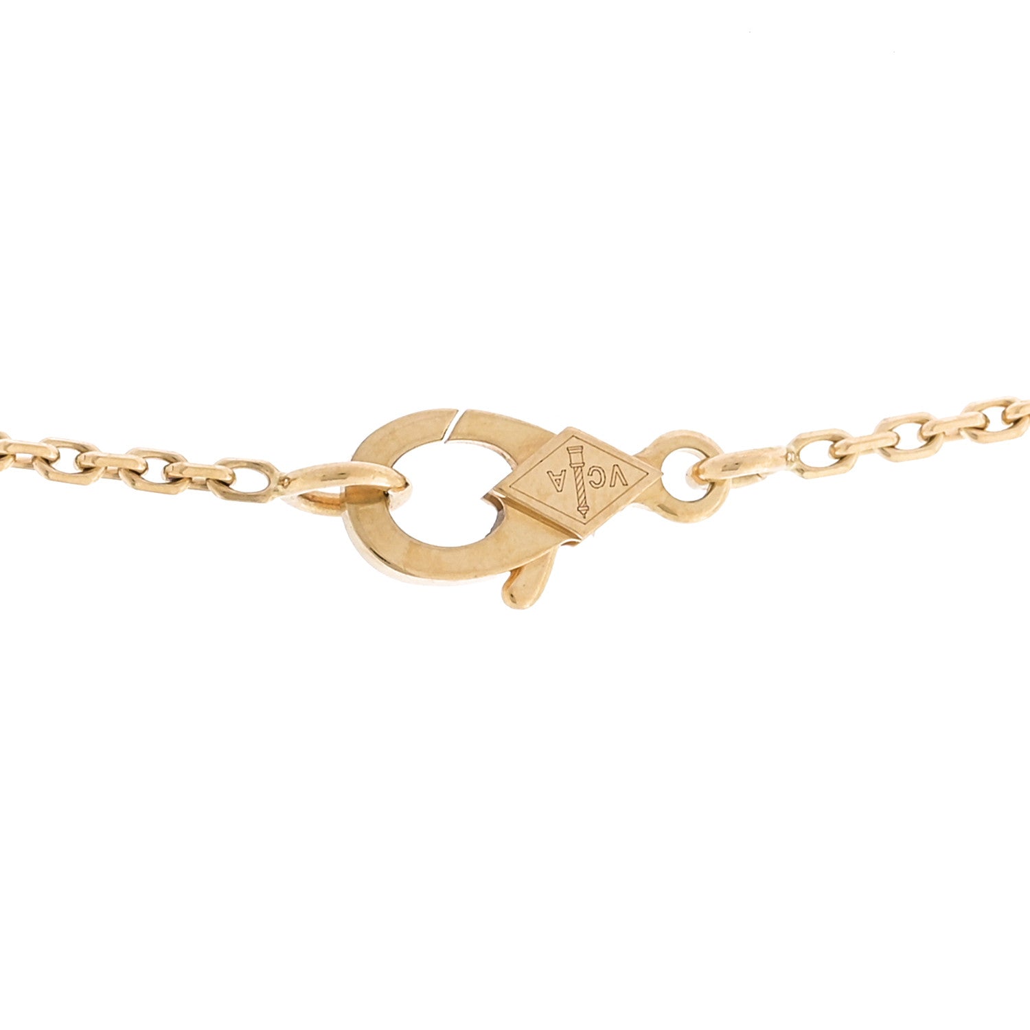 ヴァンクリーフ&アーペル 18Kイエローゴールド ブラックオニキス ヴィンテージ アルハンブラ ペンダントネックレス