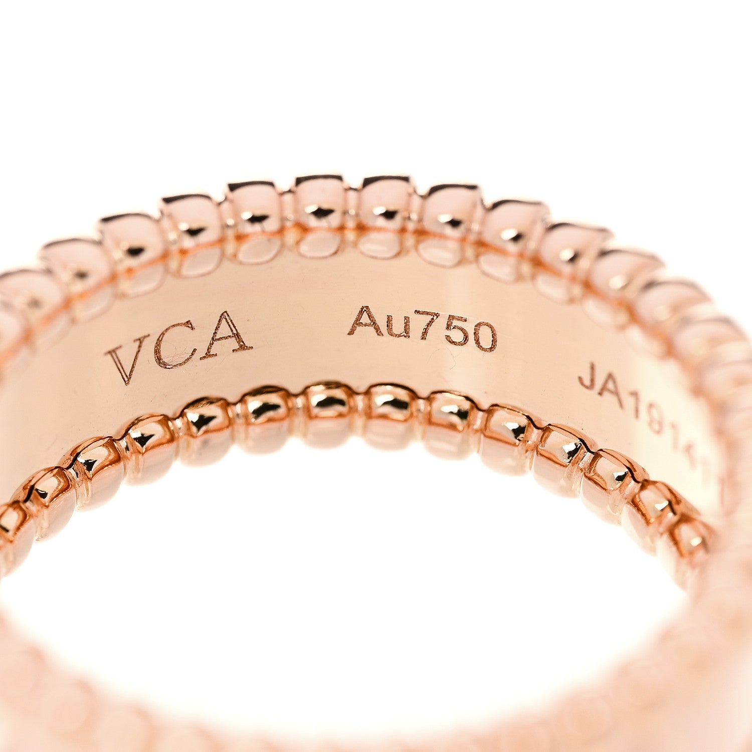 VAN CLEEF 18Kローズゴールド ペルレ シグネチャーリング 53