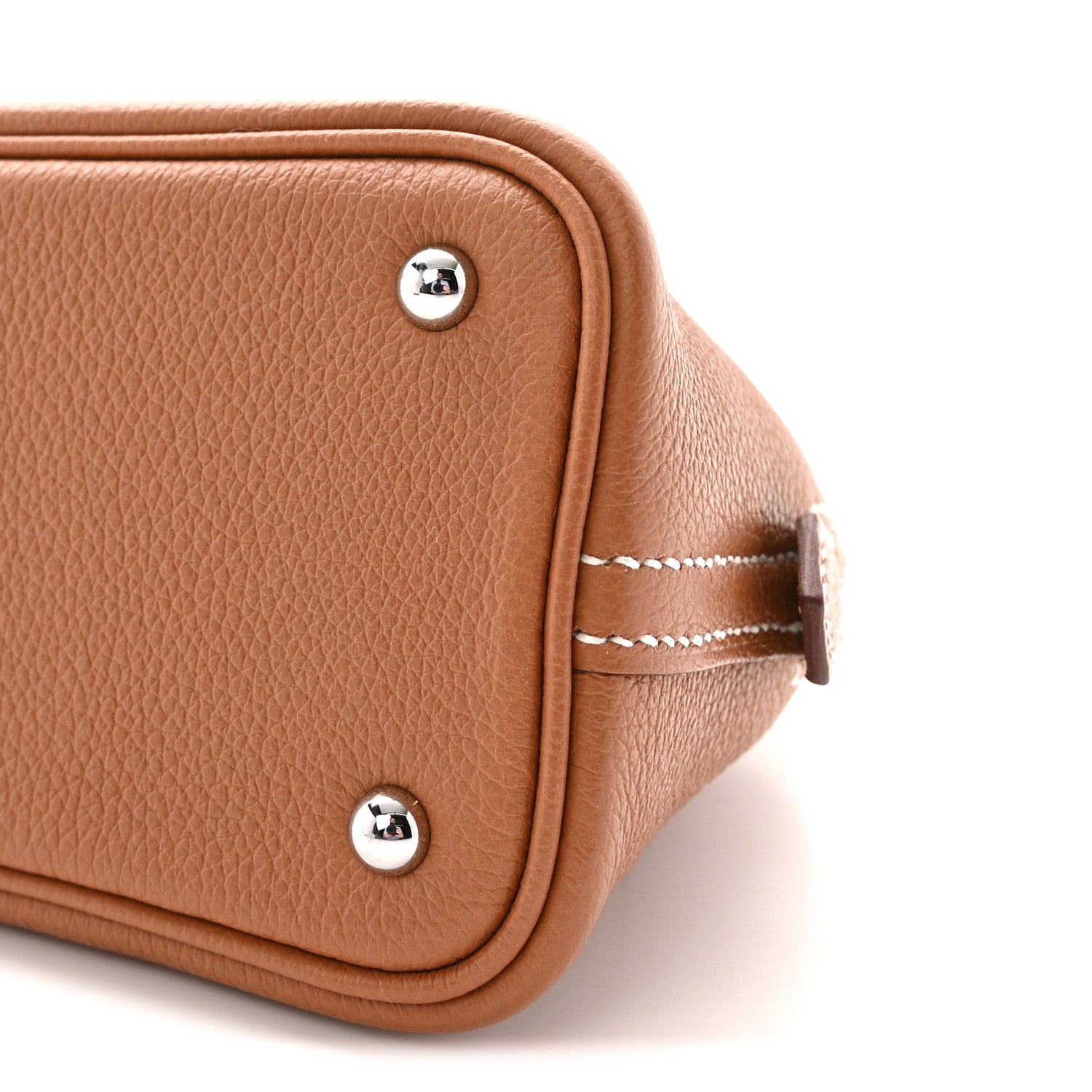 HERMES MINI BOLIDE 1923 Gold Evercolor Silver Hardware