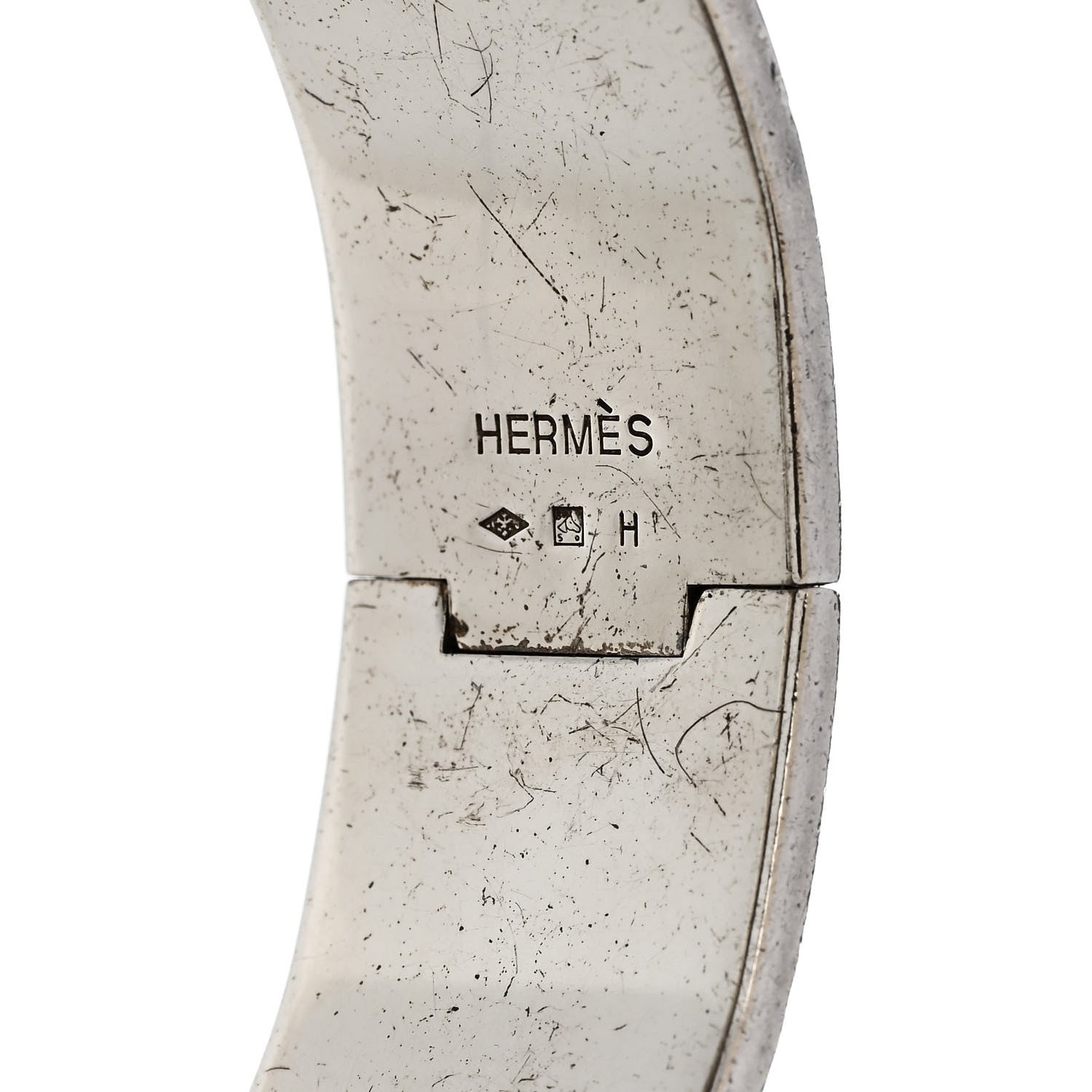 エルメス エナメル ワイド クリック クラック H ブレスレット PM オレンジ