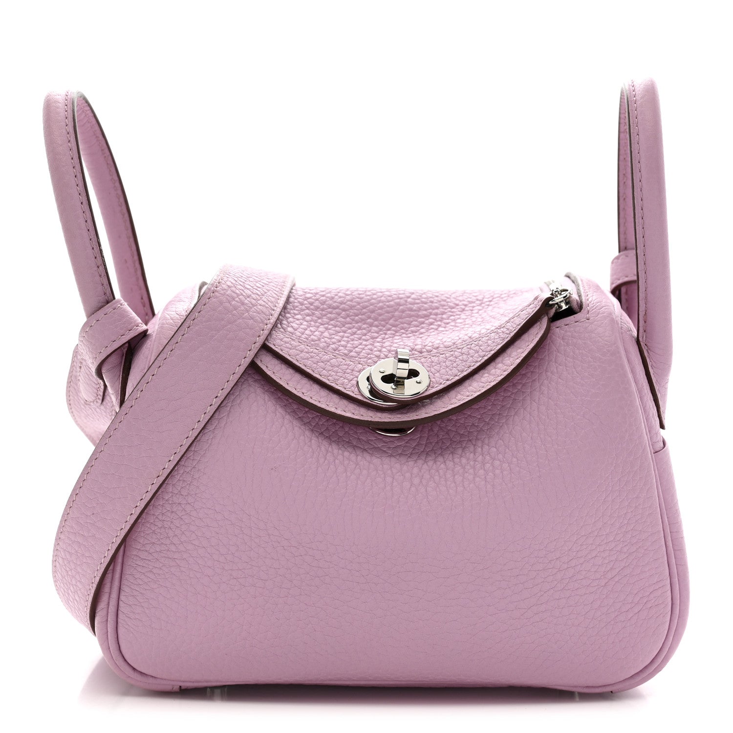 エルメス ミニリンディ 20 Mauve Sylvestre トリヨンクレマンス シルバー金具 HERMES MINI LINDY 20 MAUVE SYLVESTRE TAURILLON CLEMENCE SILVER HARDWARE
