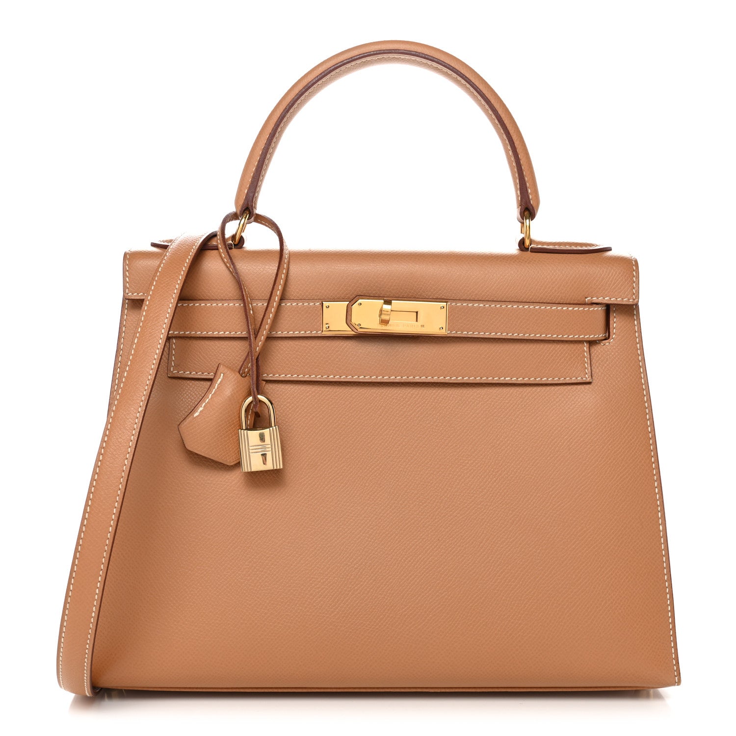 エルメス ケリー 28 外縫い Tabac Camel クシュベル ゴールド金具 HERMES KELLY 28 SELLIER TABAC CAMEL COURCHEVEL GOLD HARDWARE