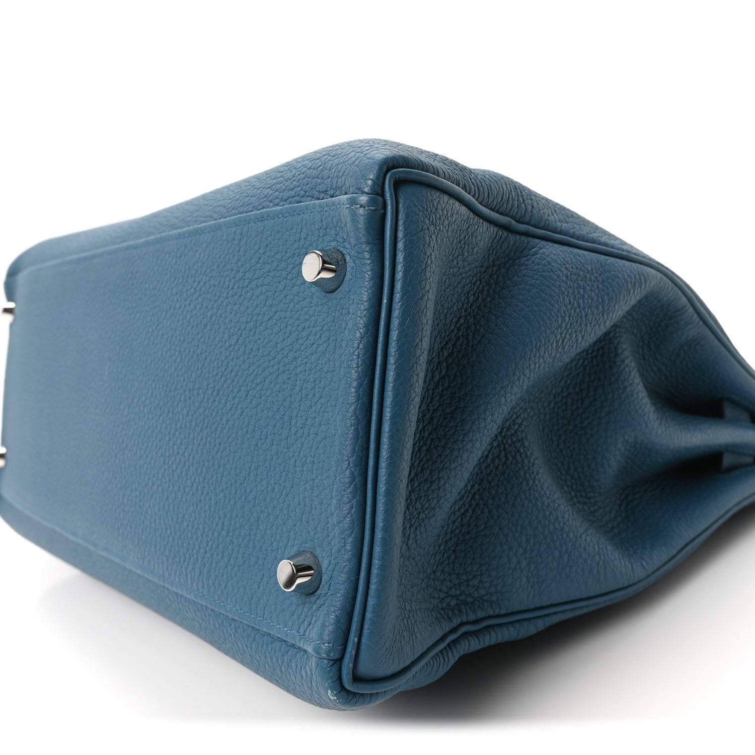 HERMES KELLY 35 RETOURNE COLBALT TOGO SILVER HARDWARE
