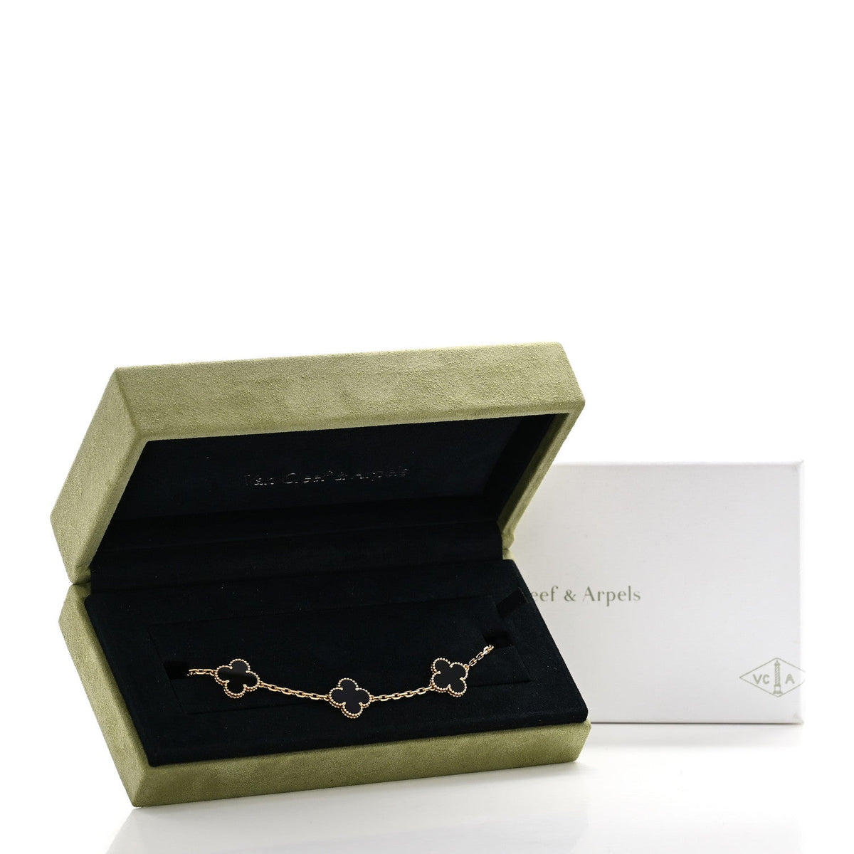ヴァンクリーフ＆アーペル ヴィンテージアルハンブラ 5モチーフ ブレスレット ブラックオニキス 18K イエローゴールド VAN CLEEF & ARPELS VINTAGE ALHAMBRA 5 MOTIFS BRACELET BLACK ONYX 18K YELLOW GOLD