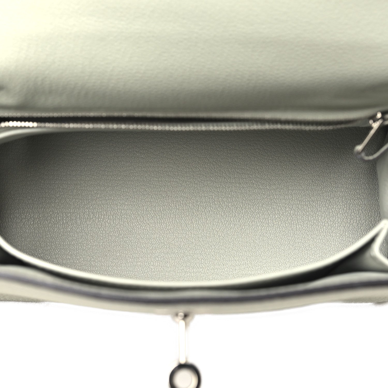 HERMES KELLY 25 RETOURNE GRIS NEVE TOGO SILVER HARDWARE