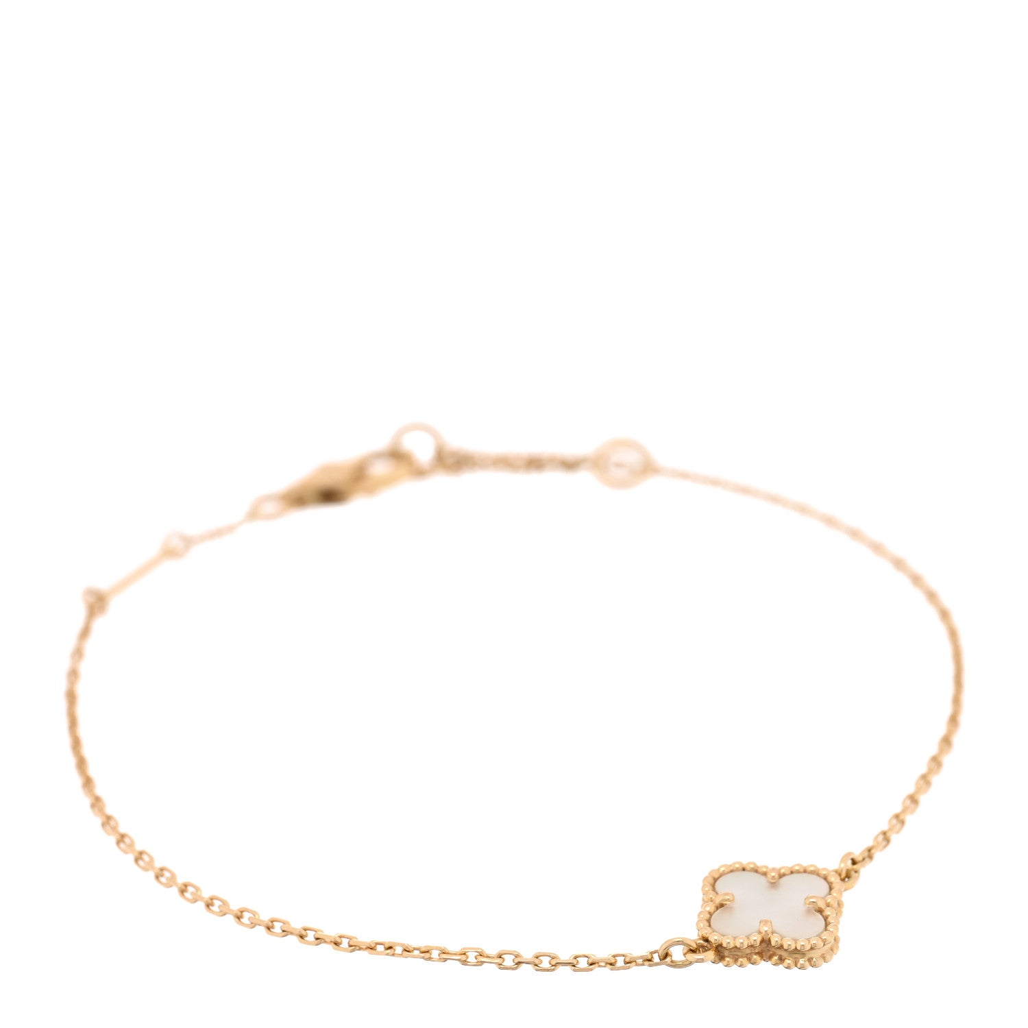 ヴァンクリーフ＆アーペル スウィートアルハンブラ ブレスレット マザーオブパール 18K イエローゴールド VAN CLEEF & ARPELS SWEET ALHAMBRA BRACELET MOTHER OF PEARL 18K YELLOW GOLD