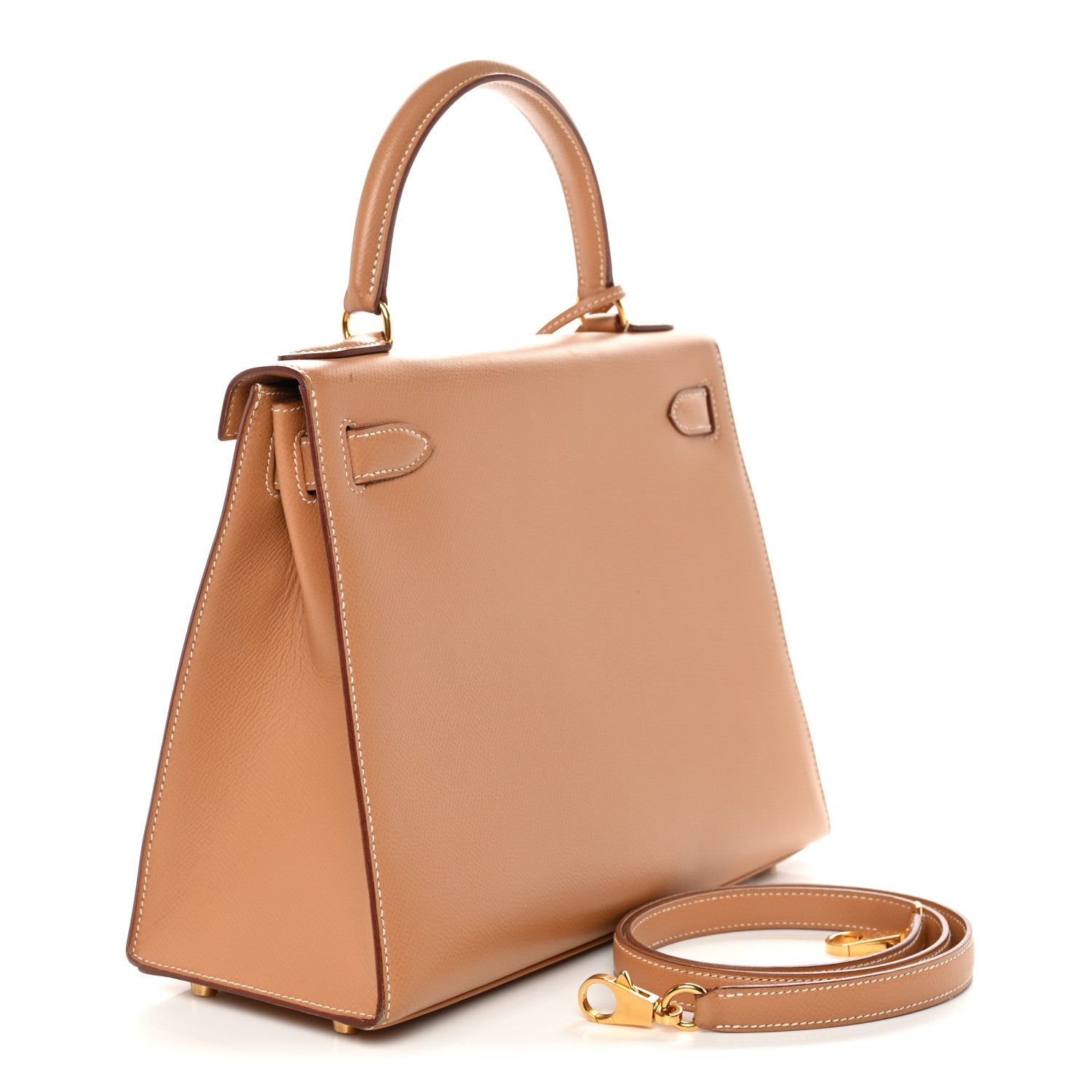 エルメス ケリー 28 外縫い Tabac Camel クシュベル ゴールド金具 HERMES KELLY 28 SELLIER TABAC CAMEL COURCHEVEL GOLD HARDWARE