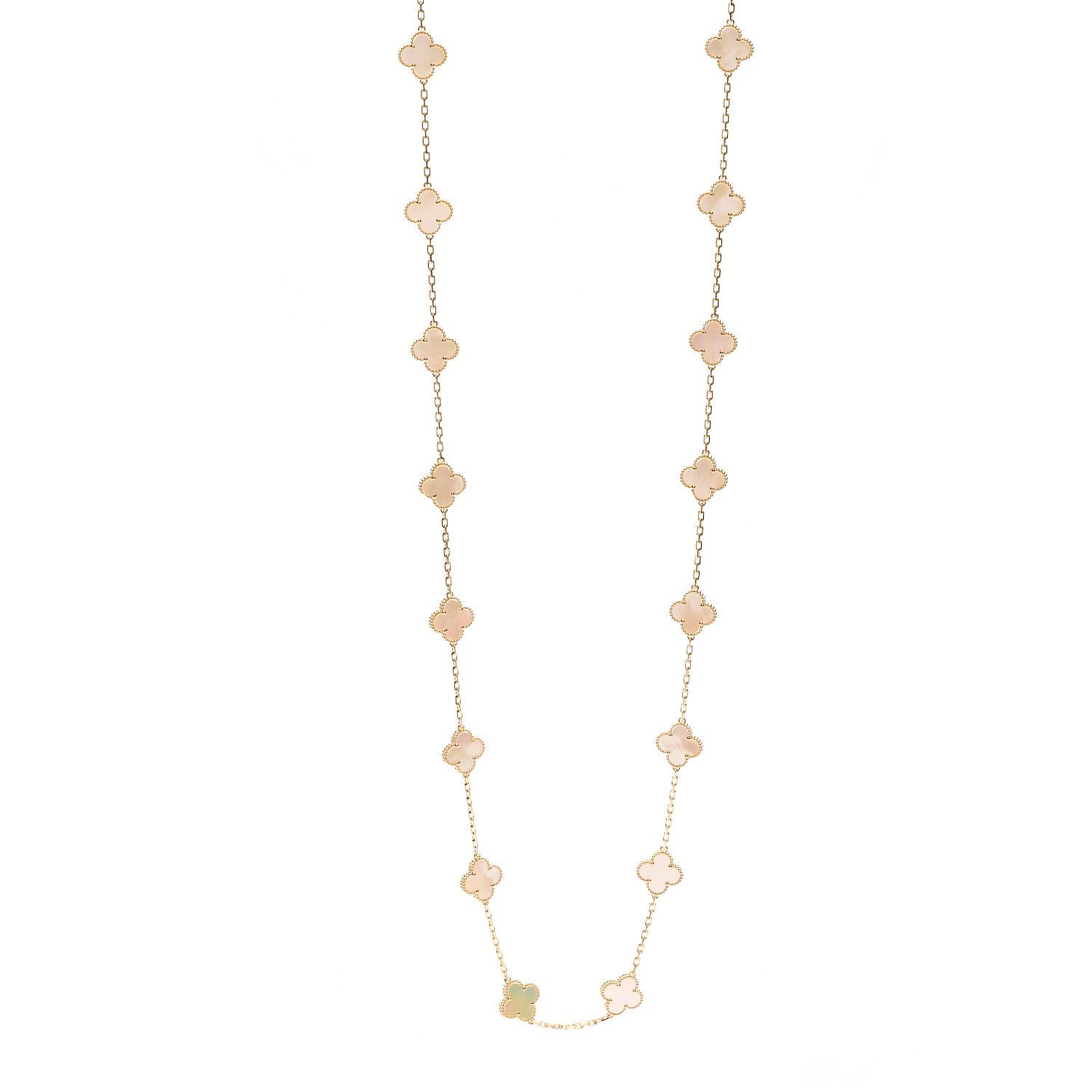 VAN CLEEF 18Kイエローゴールド マザーオブパール 20モチーフ