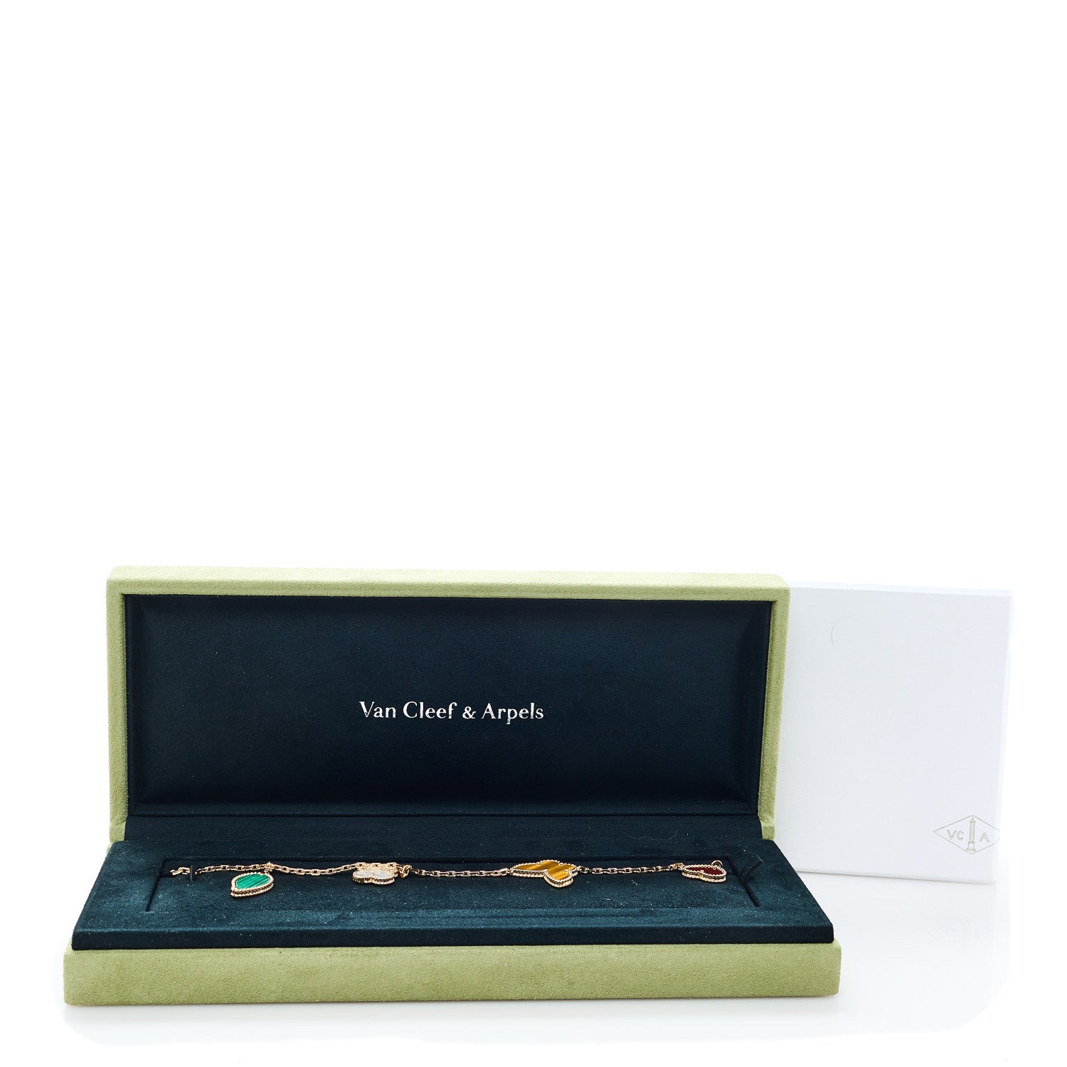 ヴァンクリーフ＆アーペル ラッキーアルハンブラ 4モチーフ ブレスレット マルチカラー 18K イエローゴールド VAN CLEEF & ARPELS LUCKY ALHAMBRA 4 MOTIFS BRACELET MULTICOLOR 18K YELLOW GOLD