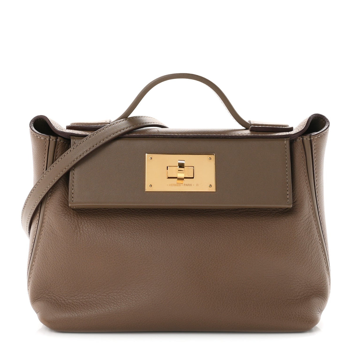 エルメス 24/24 ミニヴァンキャトル 21 Etoupe エバーカラー / スイフト ゴールド金具 HERMES 24/24 21 ETOUPE EVERCOLOR / SWIFT GOLD HARDWARE