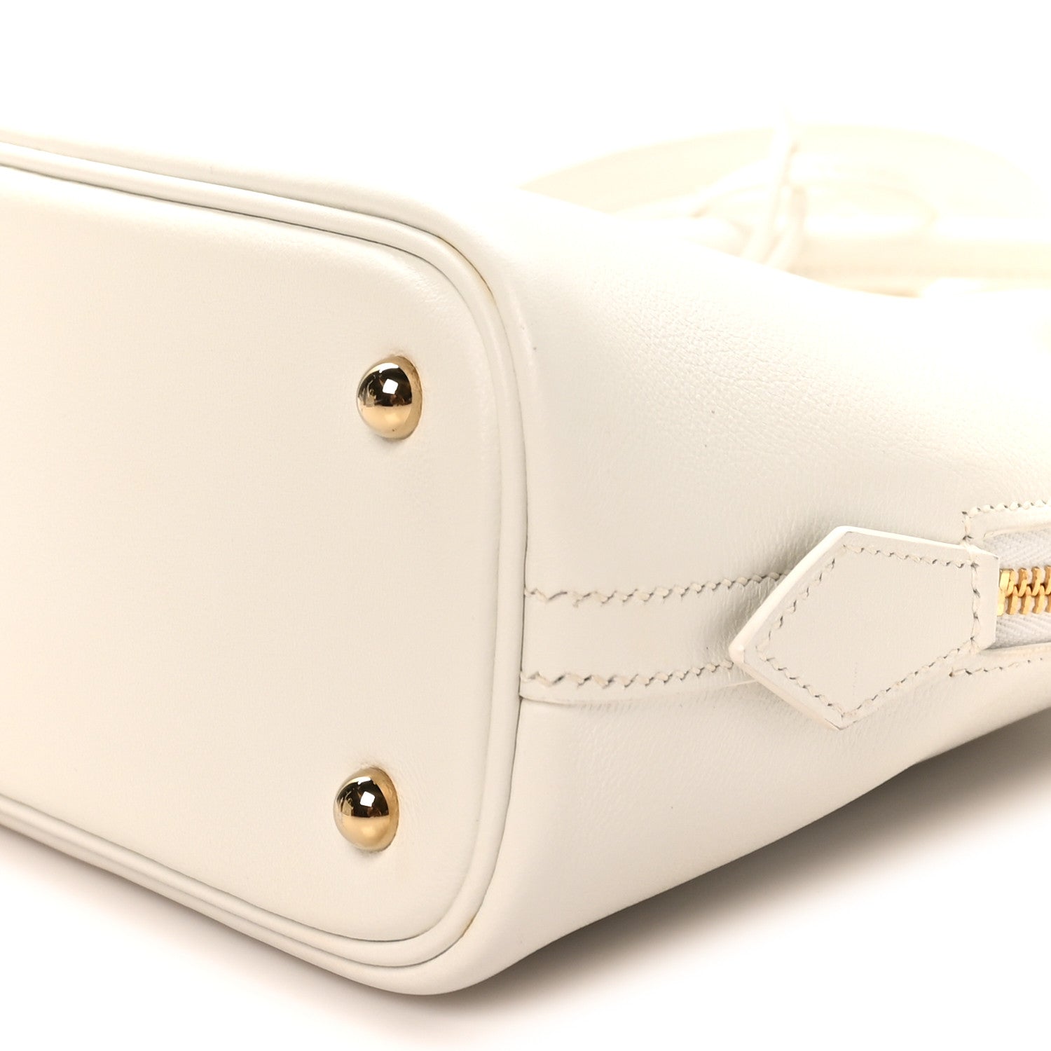 HERMES BOLIDE 1923 25 NEW WHITE EVERCOLOR SILVER HARDWARE