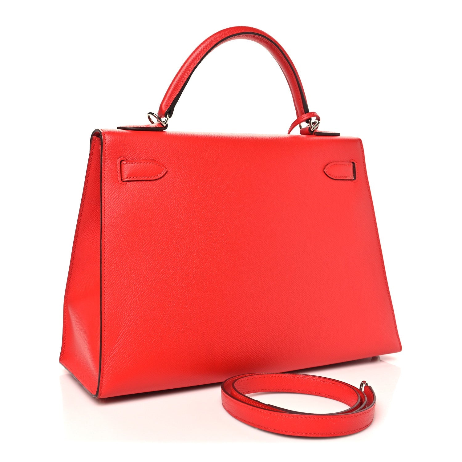 エルメス ケリー32 外縫い Rouge Casaque エプソン シルバー金具 HERMES KELLY32 SELLIER ROUGE CASAQUE EPSOM SILVER HARDWARE