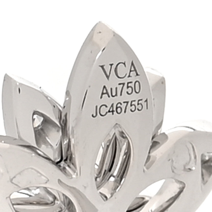 ヴァンクリーフ＆アーペル ミニ ロータス ピアス ダイヤモンド 18K ホワイトゴールド VAN CLEEF & ARPELS MINI LOTUS EARRINGS DIAMOND 18K WHITE GOLD