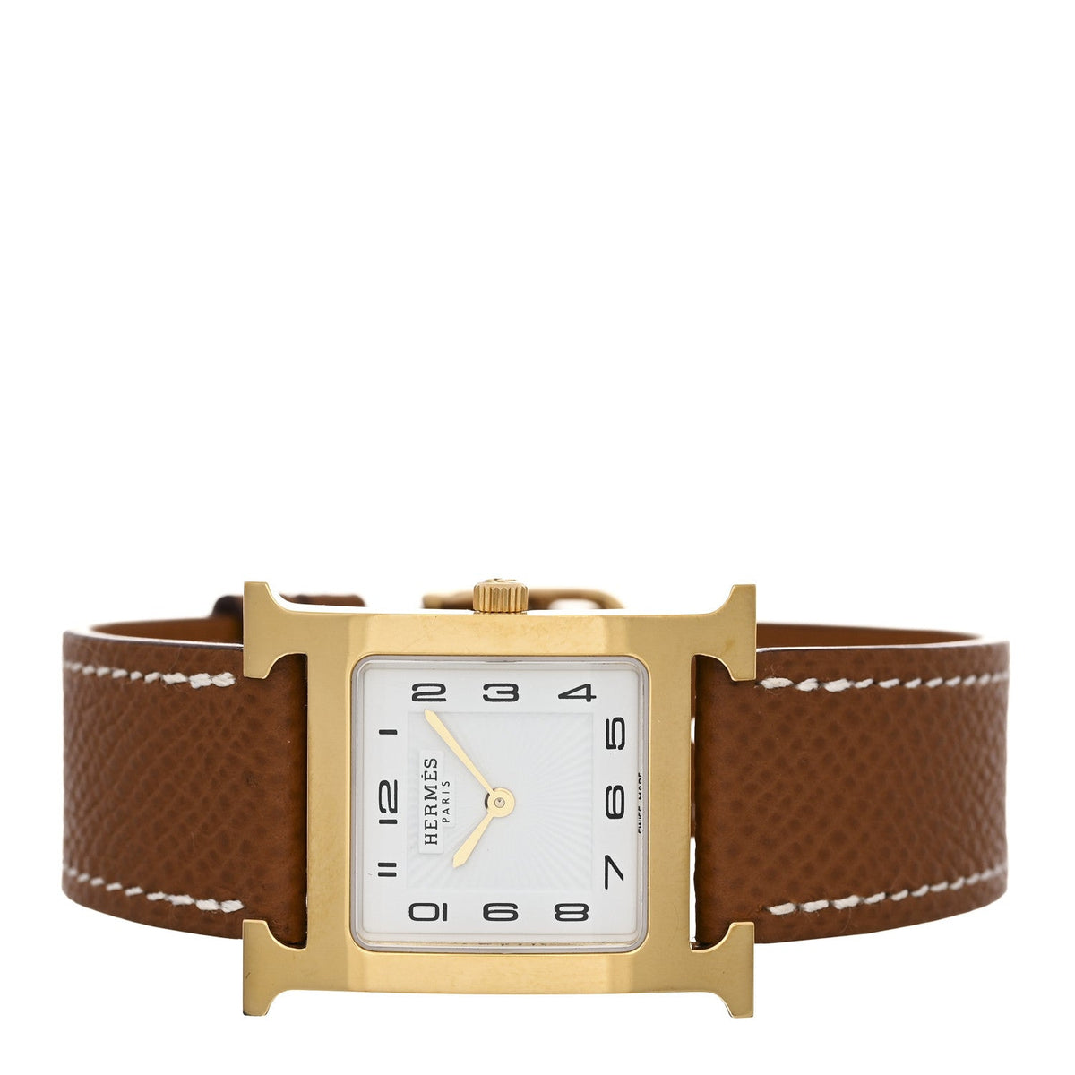 エルメス Hウォッチ クォーツ 26mm ステンレス Gold エプソン HERMES HEURE H QUARTZ WATCH 26MM STAINLESS STEEL GOLD EPSOM