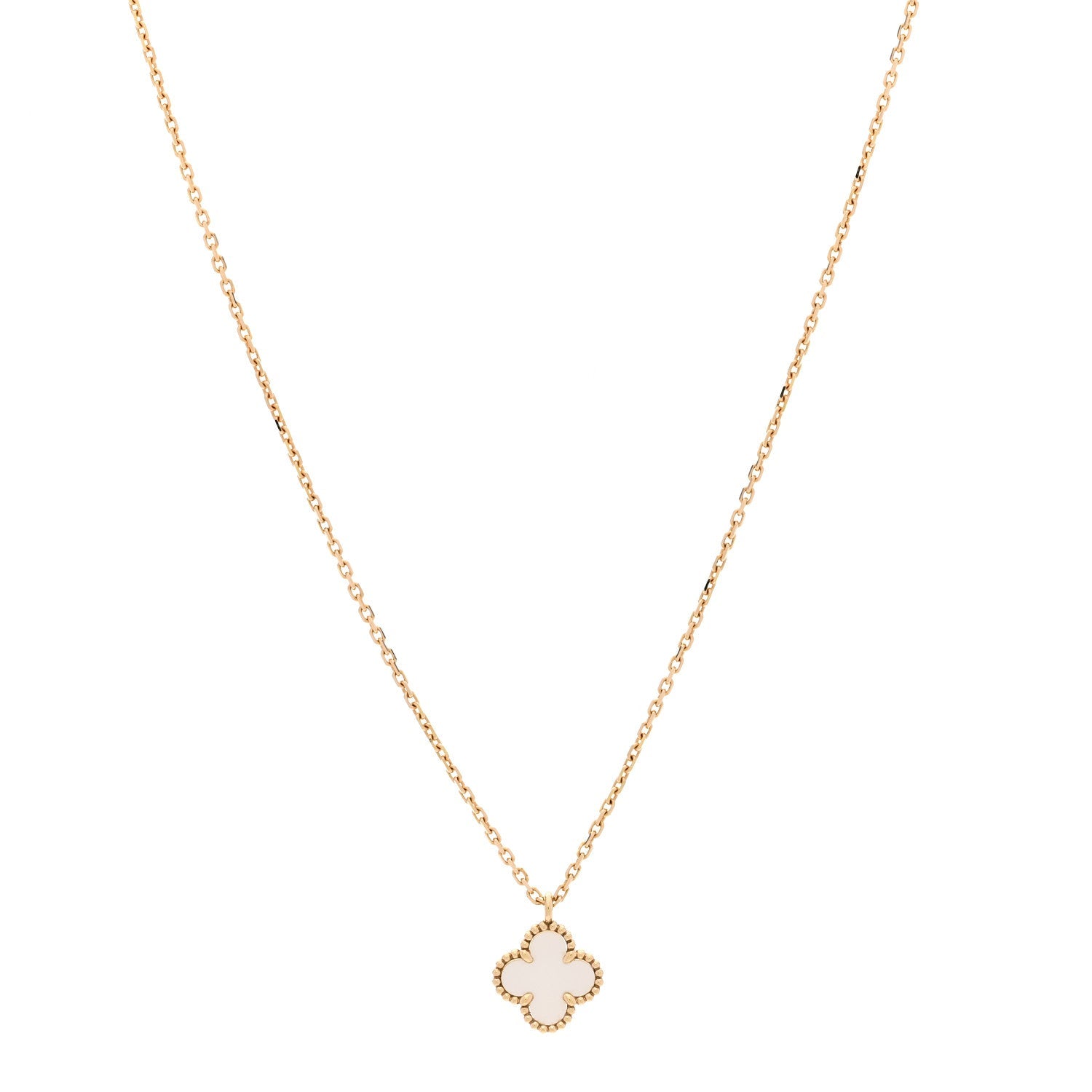 ヴァンクリーフ＆アーペル スウィートアルハンブラ ペンダントネックレス マザーオブパール 18K イエローゴールド VAN CLEEF & ARPELS SWEET ALHAMBRA PENDANT NECKLACE MOTHER OF PEARL 18K YELLOW GOLD