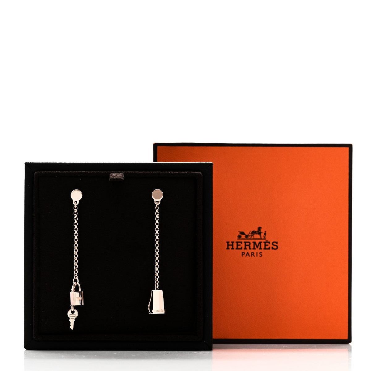 エルメス ケリークロシェット ピアス 18K ローズゴールド HERMES KELLY CLOCHETTE EARRINGS 18K ROSE GOLD
